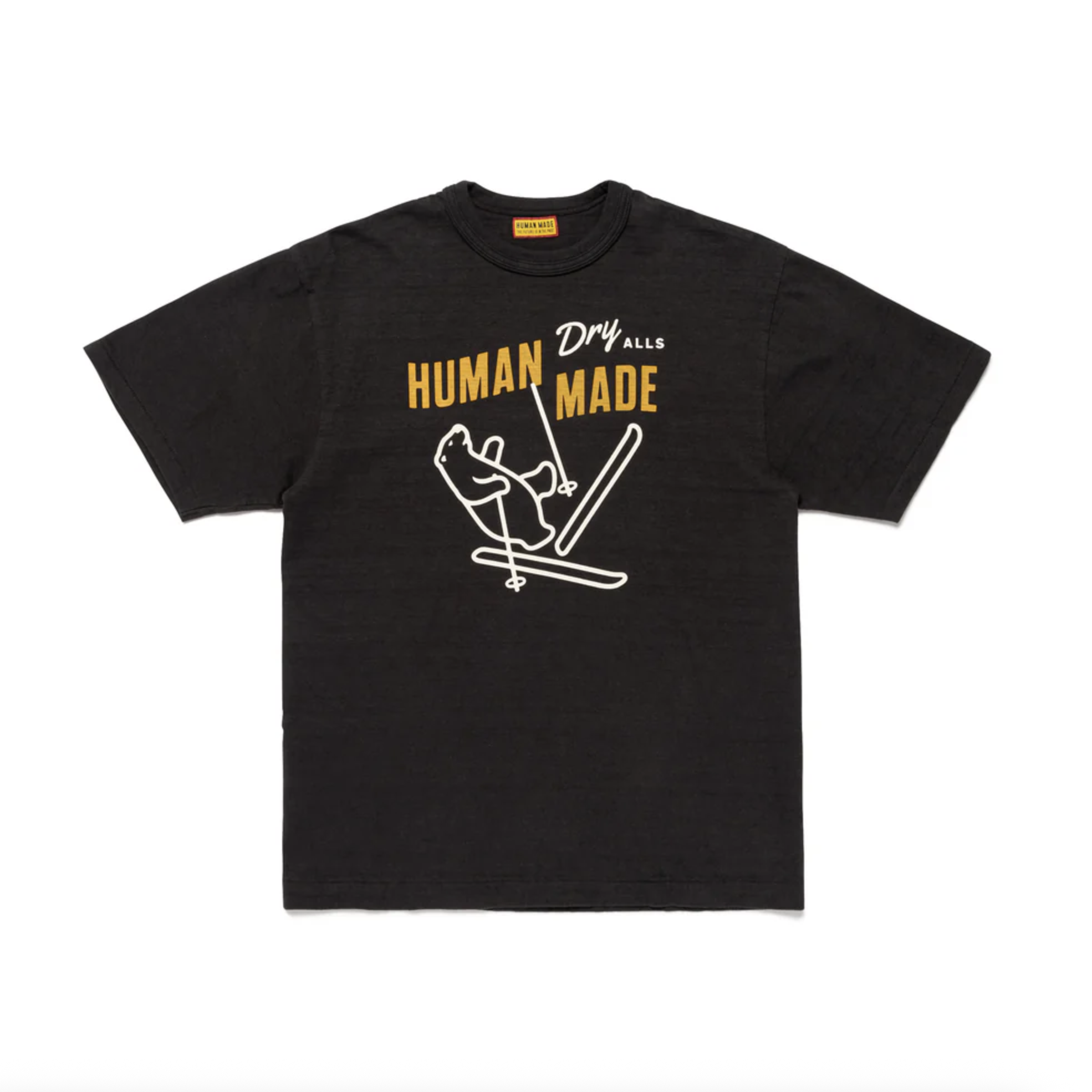 -(B018)-HUMAN MADE FW25 GRAPHIC T-SHIRT 滑倒北極熊 短T 黑色/白色-HM30TE010