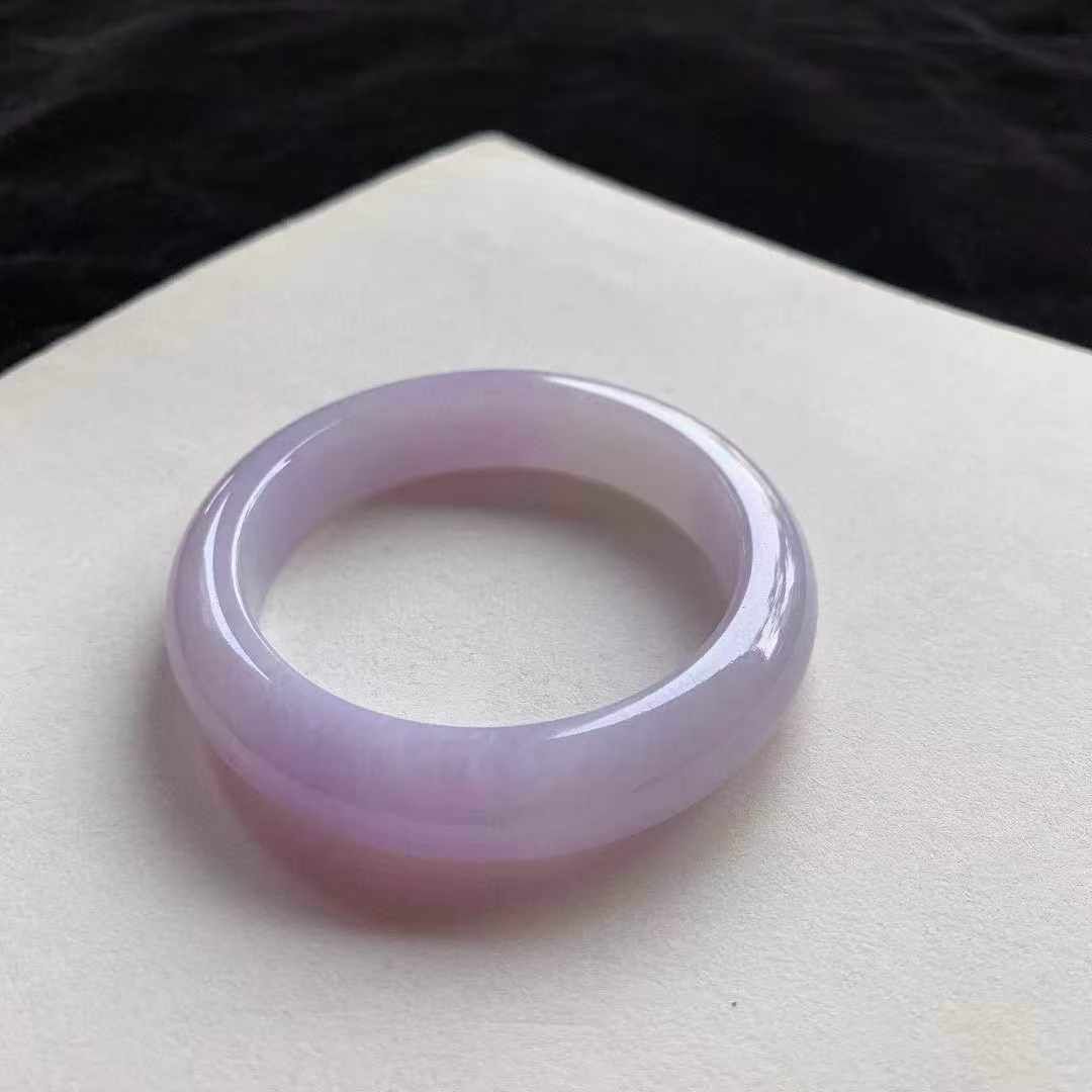 127562 56.3mm翡翠冰艷紫正圈手鐲 (56-58)