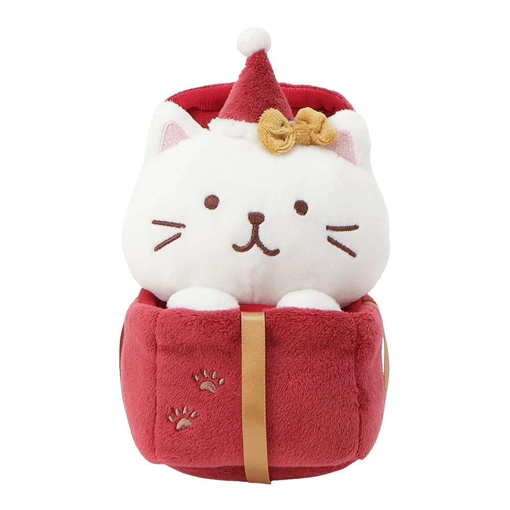 Fuku Fuku Nyanko Christmas Sitting Doll 20cm - Shirotama Chan