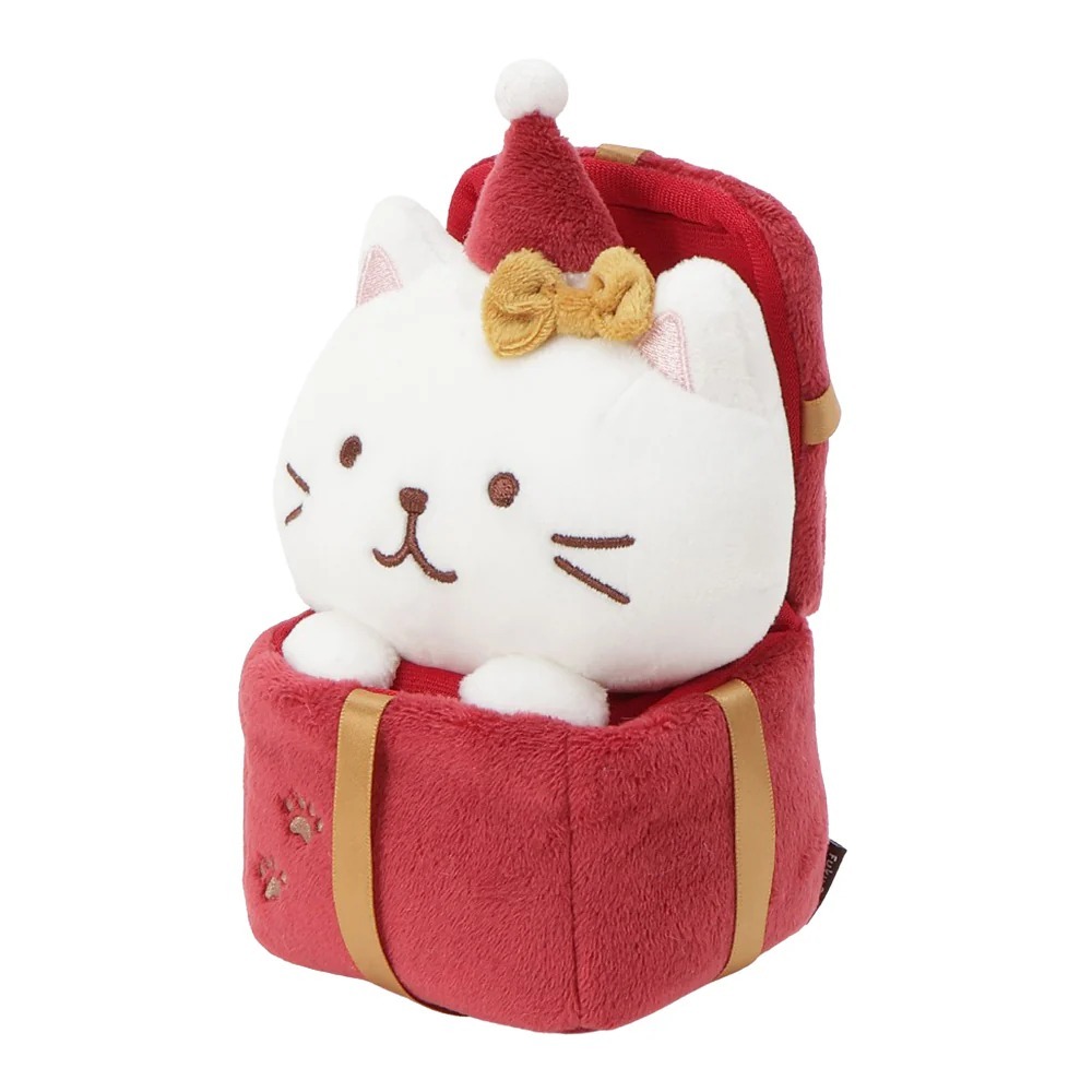 Fuku Fuku Nyanko Christmas Sitting Doll 20cm - Shirotama Chan