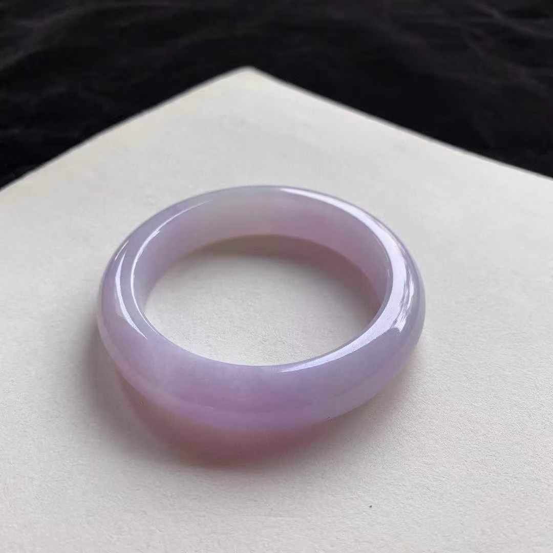 翡翠冰艷紫正圈手鐲,天然翡翠A玉, 緬甸玉, Jade, Jadeite