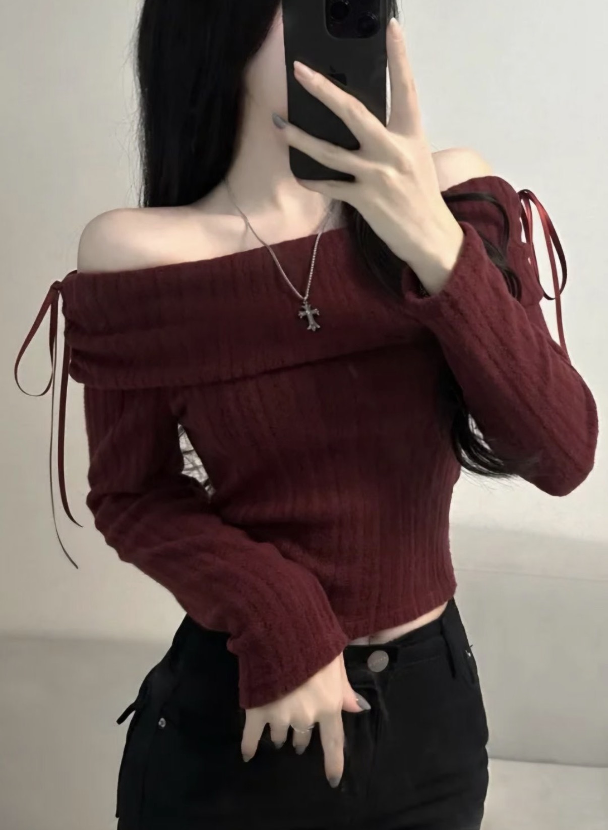 ❥現貨 溫柔到爆平口蝴蝶結上衣