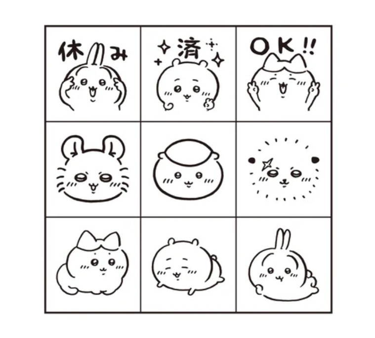 日本SANBY．手帳木質迷你印章9入組 吉依卡哇 CK9-062