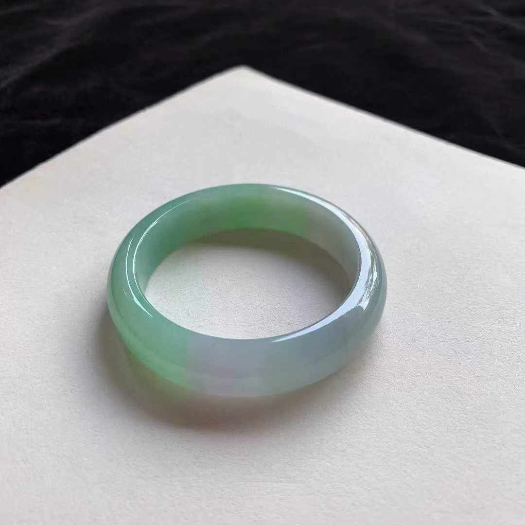 127565 52.8mm翡翠果陽綠正圈手鐲 (52-54)