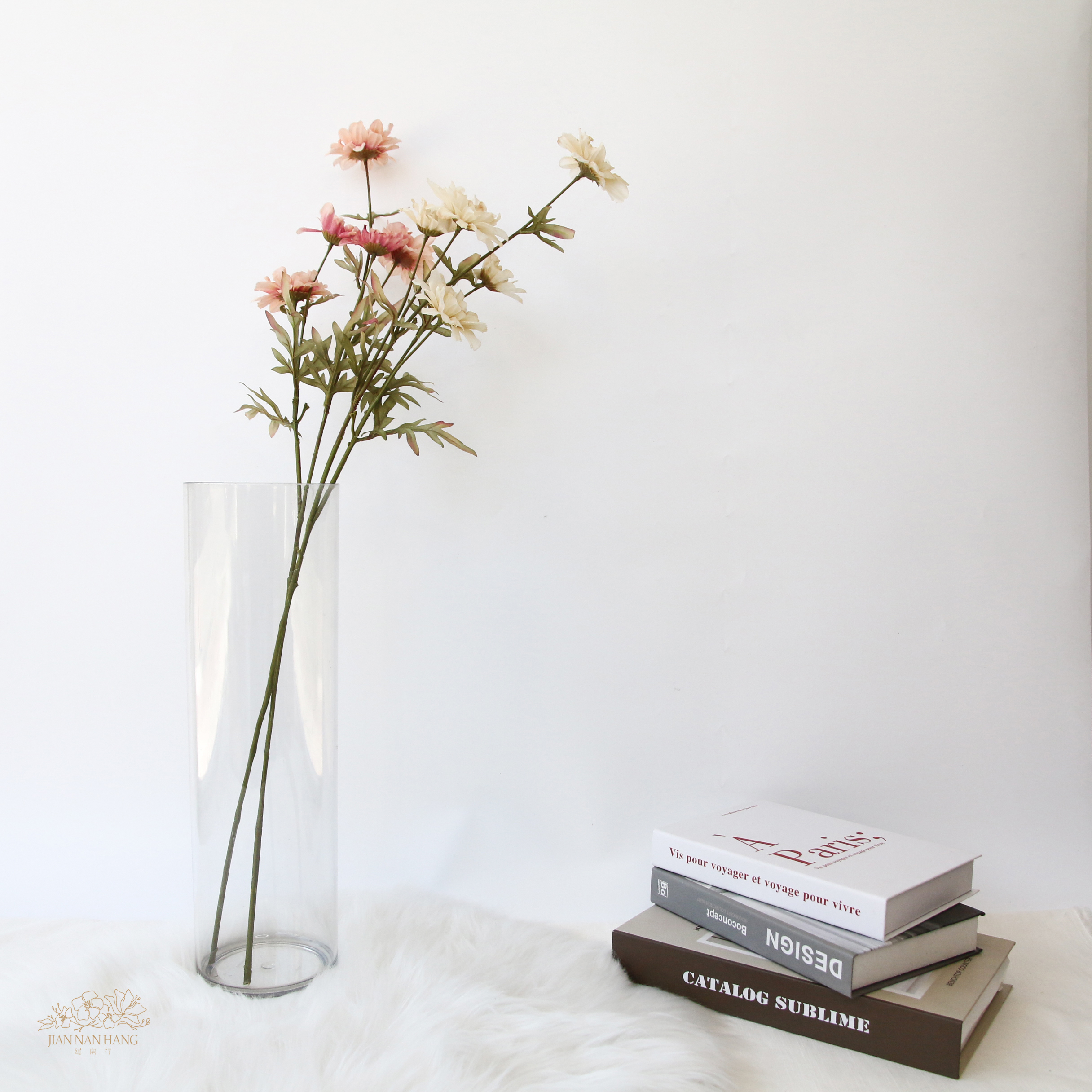 人造花 雛菊長枝乾燥色 2色