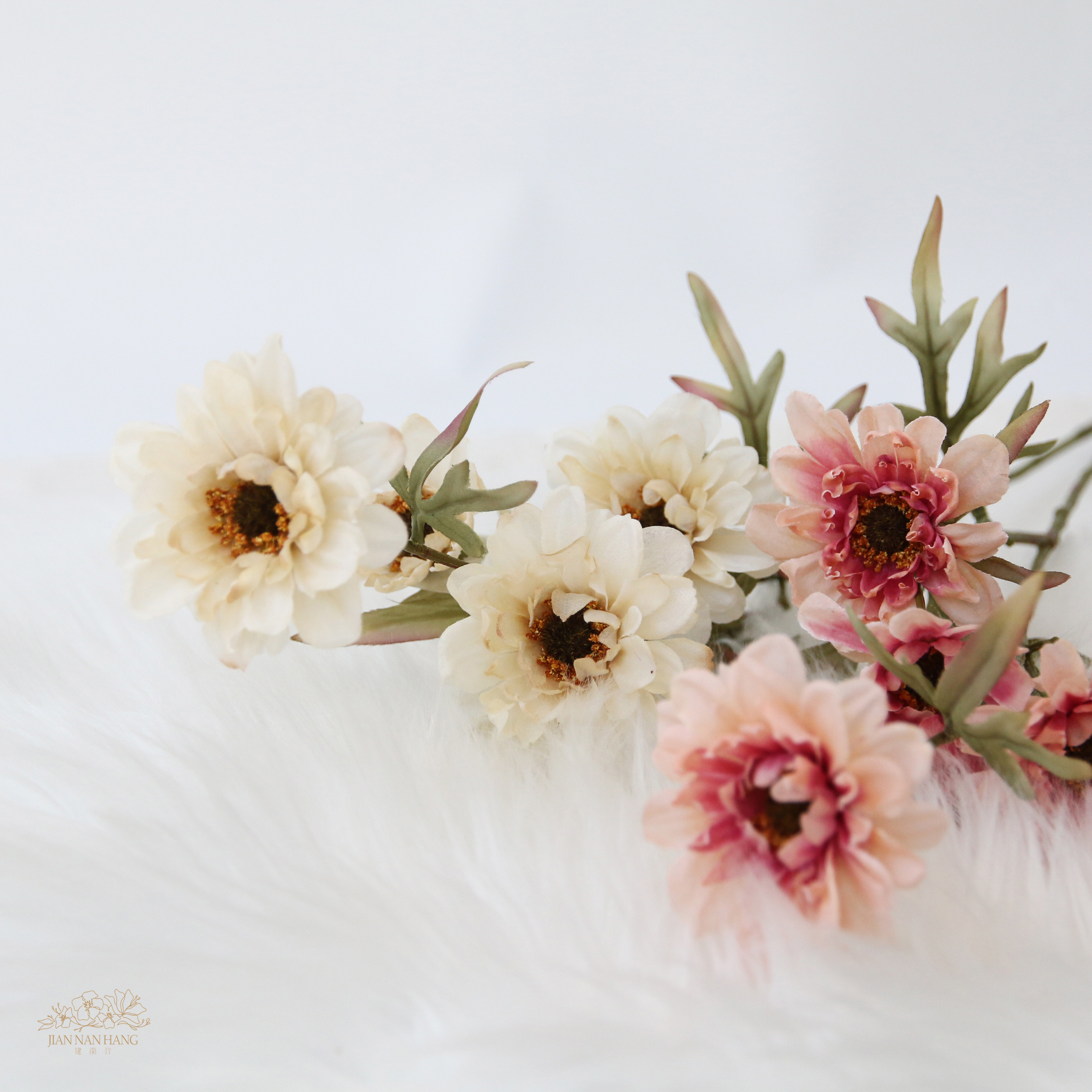 人造花 雛菊長枝乾燥色 2色