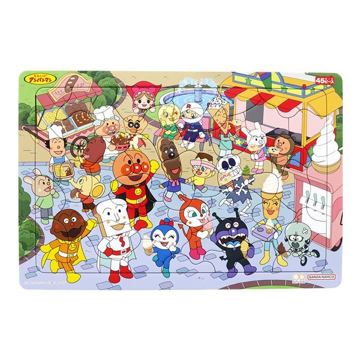 ANPANMAN麵包超人 袋裝拼圖-一起吃點心(45片)