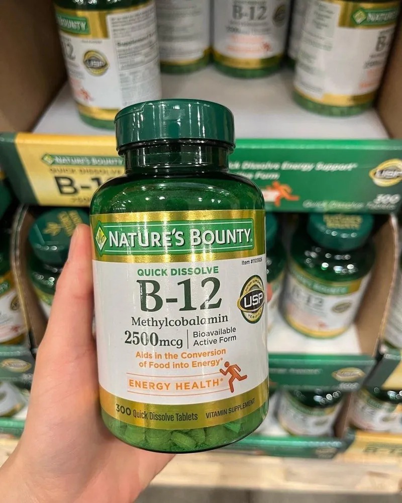 【直播】Nature's Bounty LL121115 2500mcg B12 快溶片(300粒裝)
