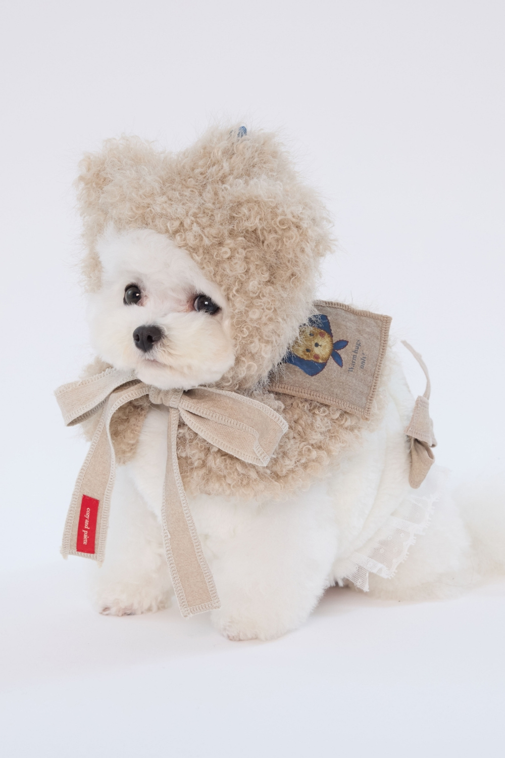 COZY-N 泰迪熊連帽披肩