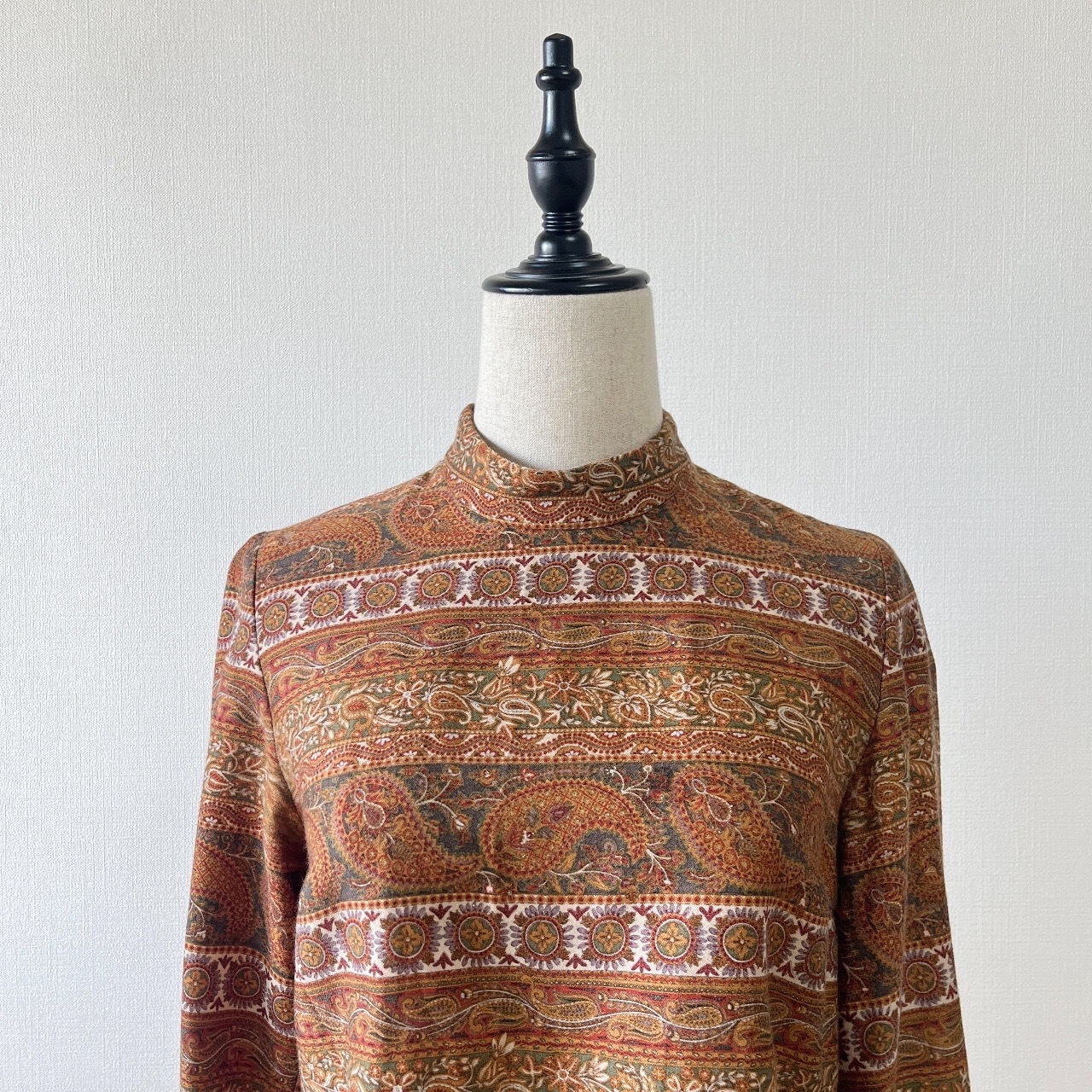 日本製啡色民族風羊毛上衣