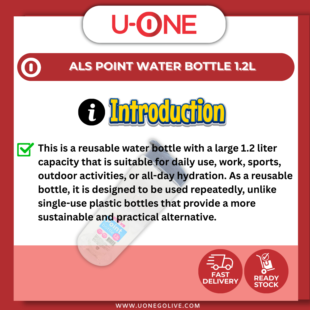 U-ONE | Korea | ALS Point Water Bottle | 1.2L
