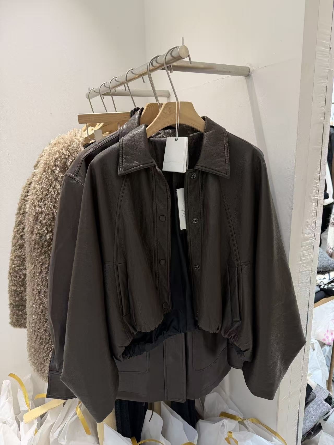 680 正韓短版皮革外套