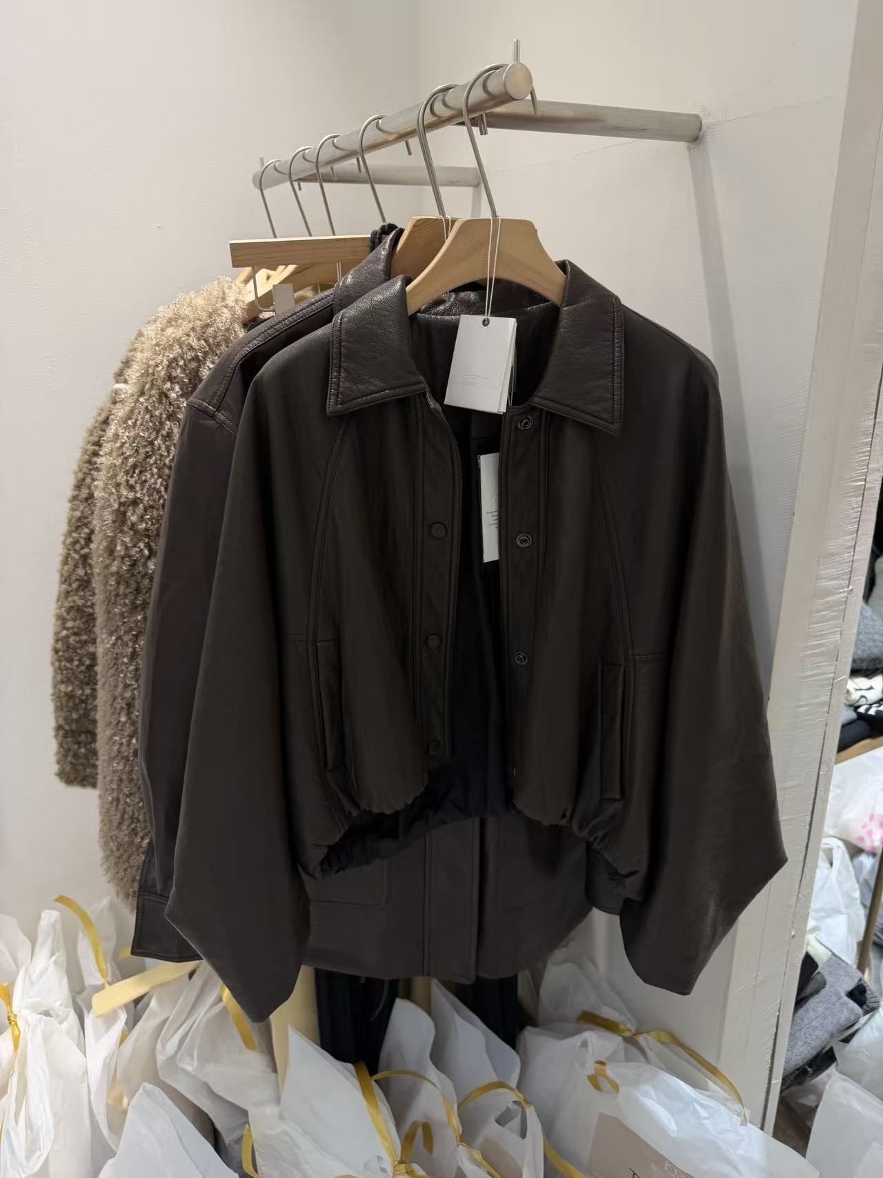 680 正韓短版皮革外套