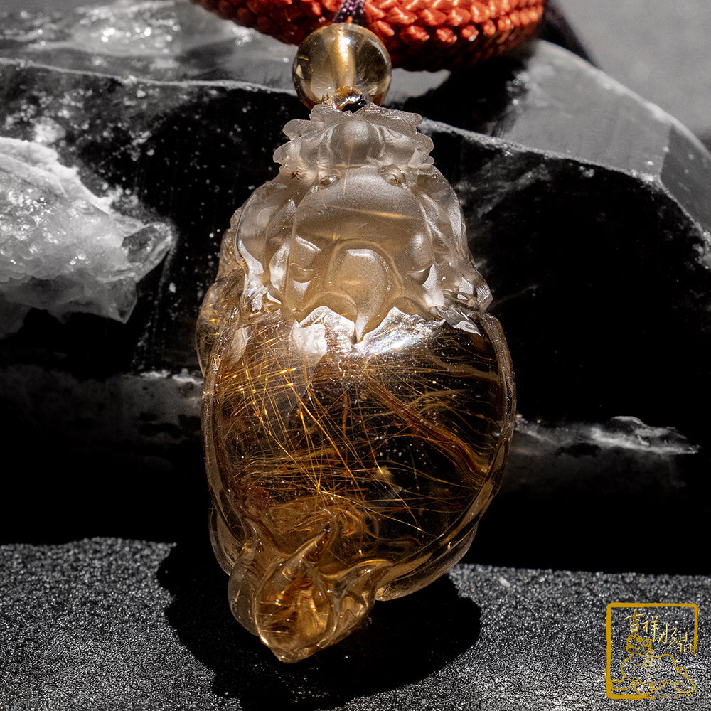 紅銅鈦晶龍龜項鍊 33g 富貴吉祥