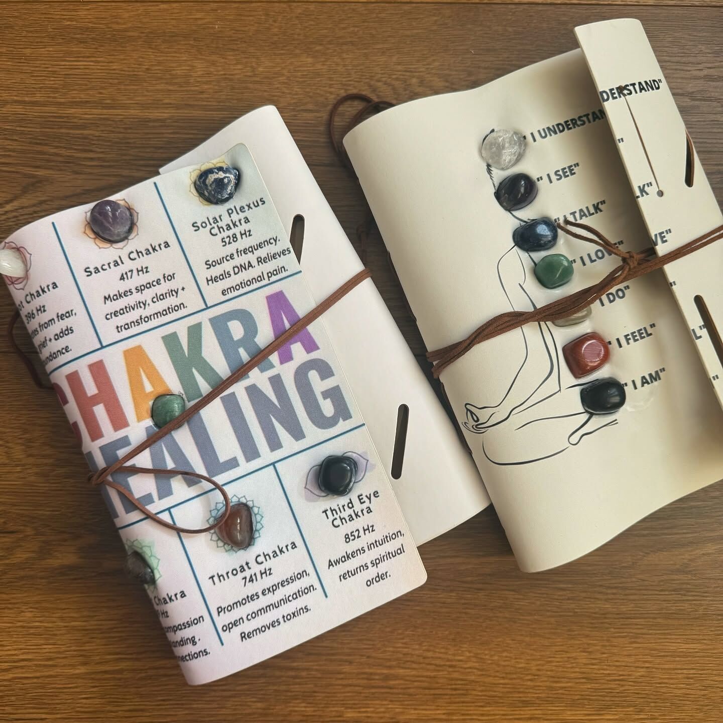 [原石] 七脈輪 水晶滾石筆記本 / 活頁本