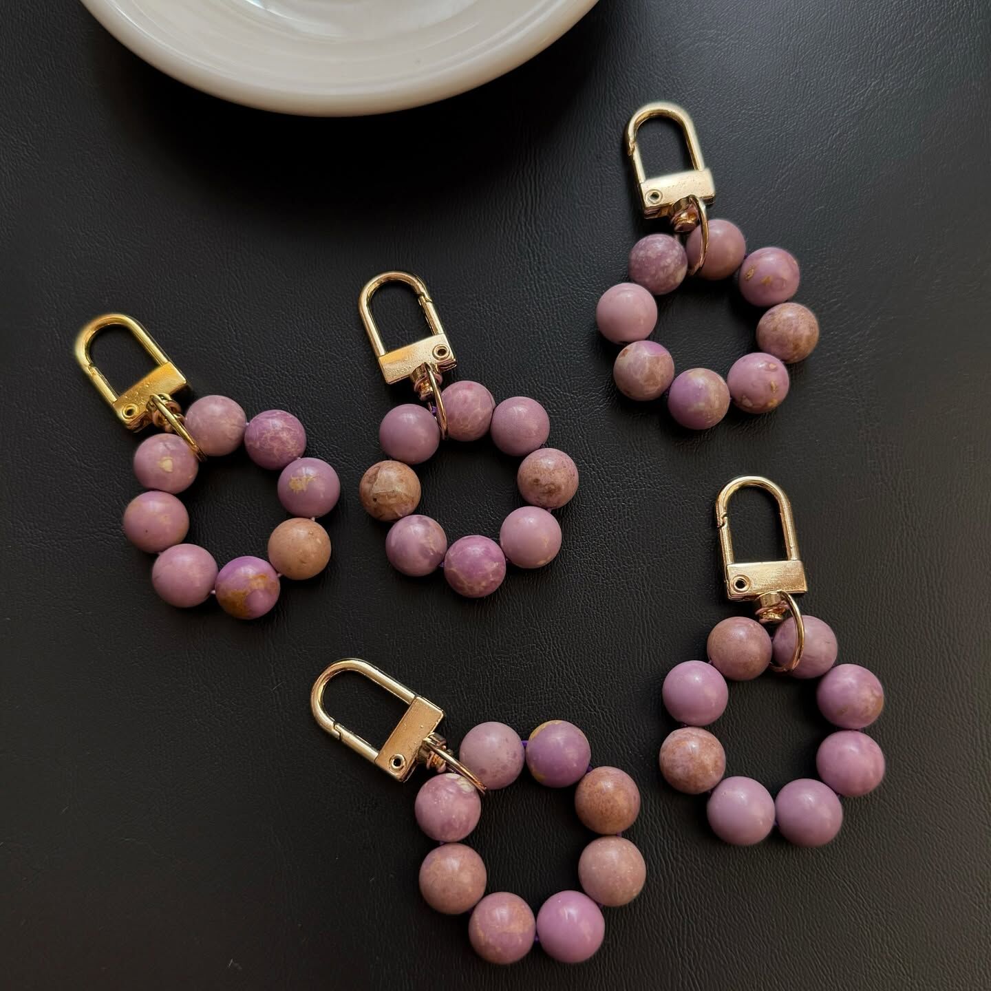 [原石] 美國紫雲母 水晶礦石鑰匙圈