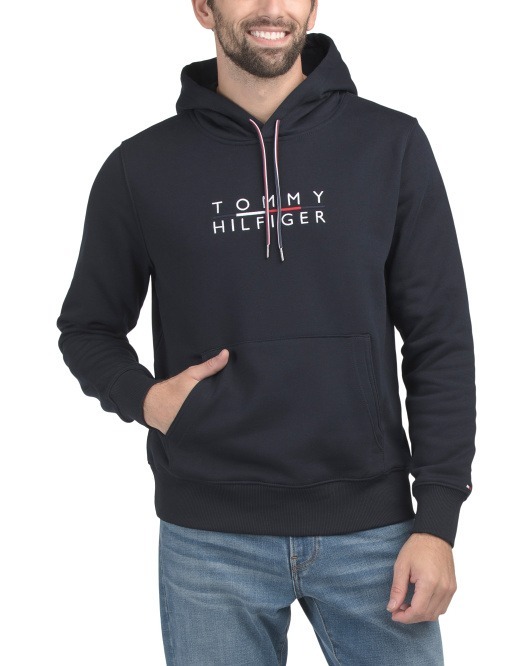 【直播】TOMMY HILFIGER LL121121 男裝LOGO抓絨連帽衛衣