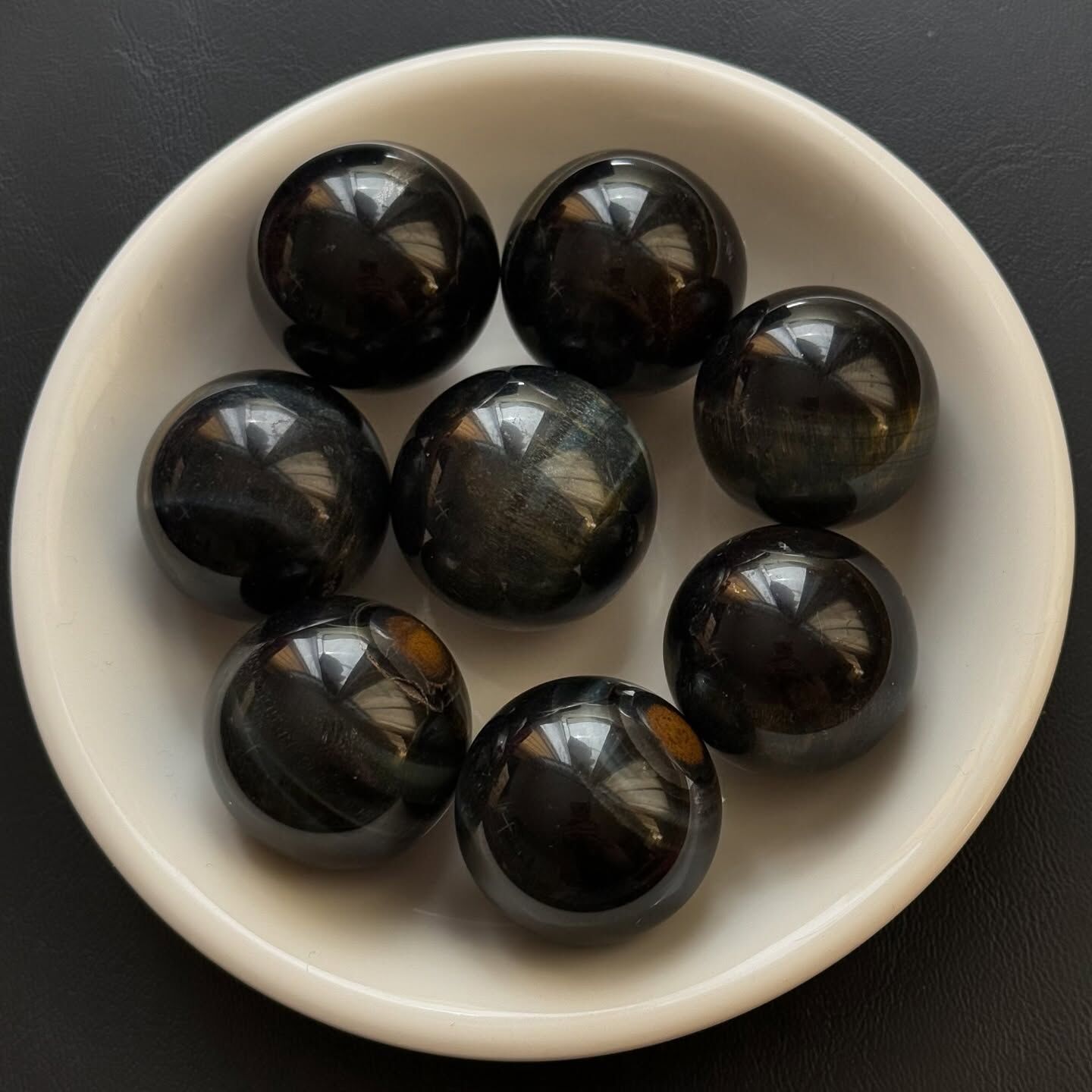 [原石] 藍虎眼石 水晶小球