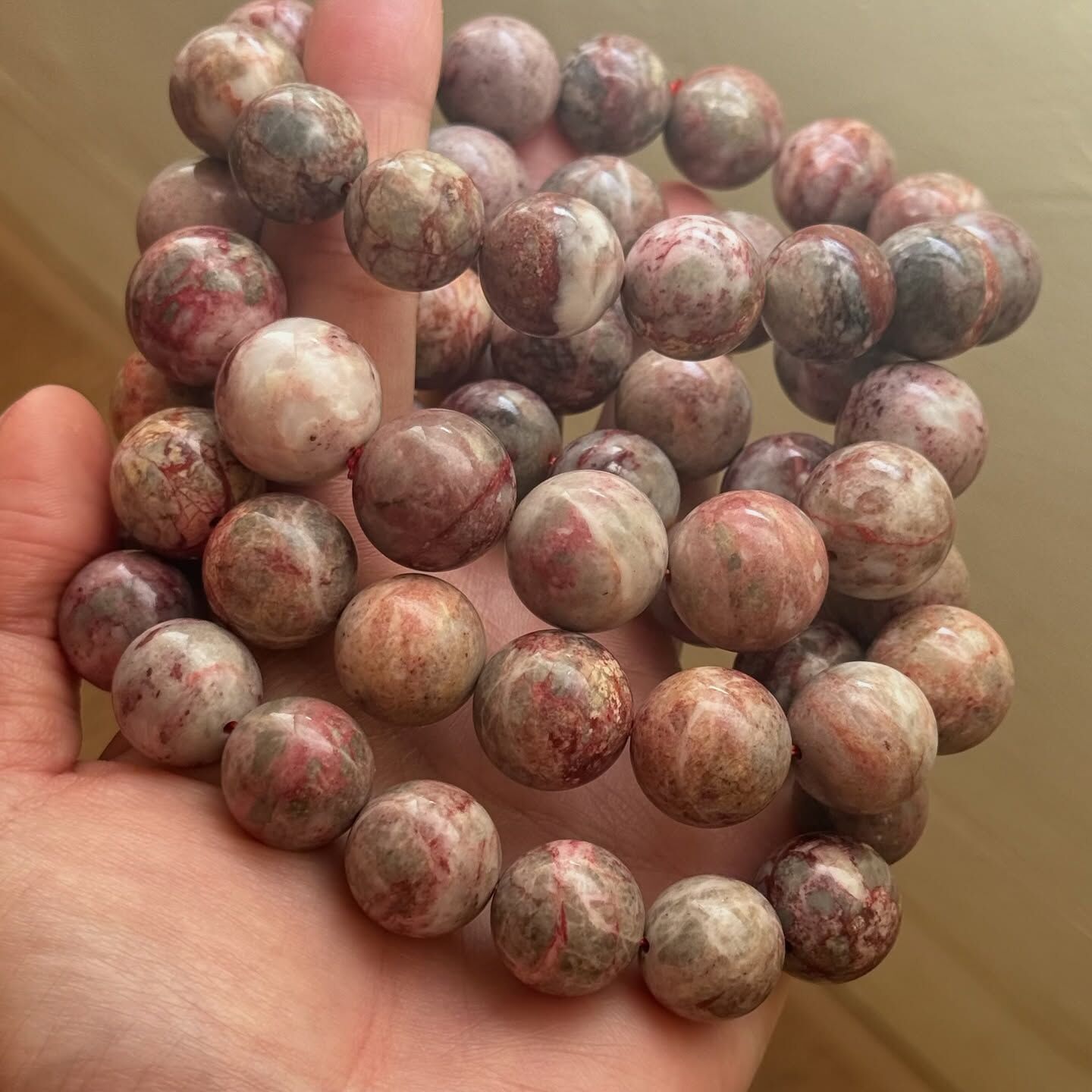 [原石] 原礦硃砂 避邪水晶 男款 水晶手串