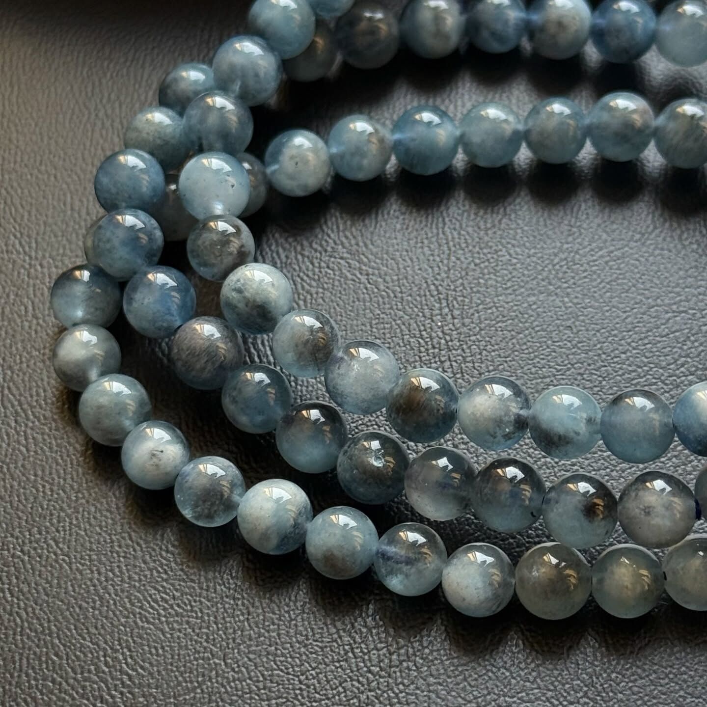 [原石] 魔鬼海藍寶 三圈手串 水晶手串