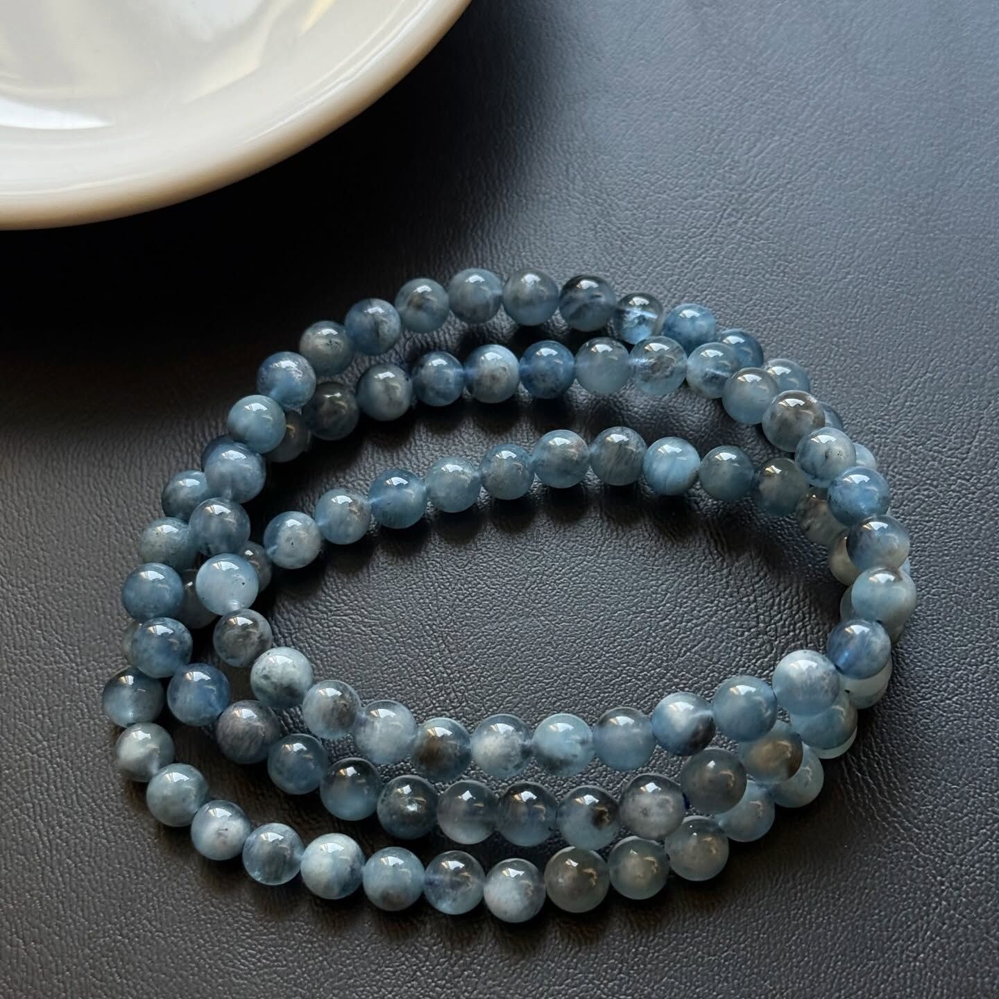 [原石] 魔鬼海藍寶 三圈手串 水晶手串