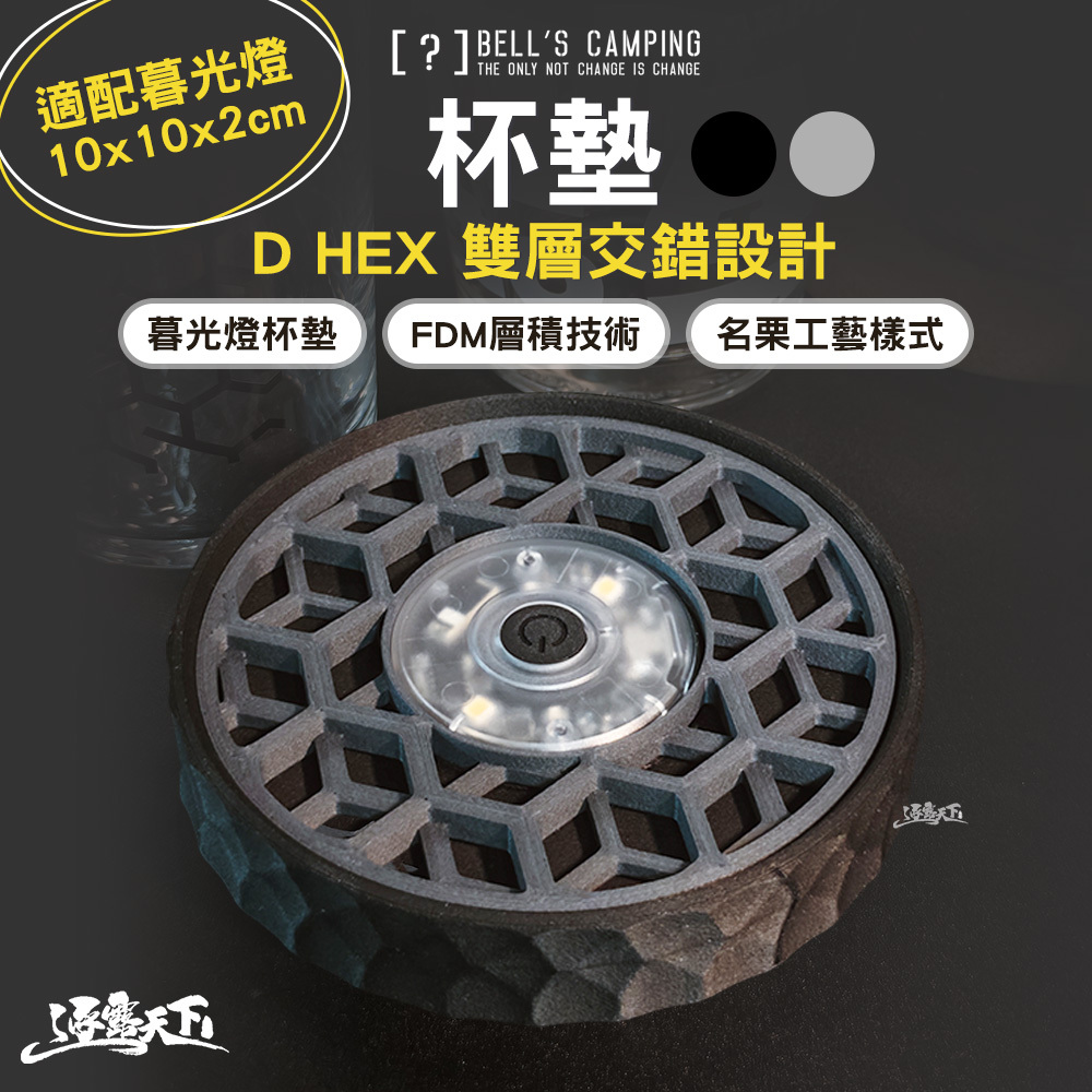 貝爾 杯墊 D HEX 雙層交錯設計