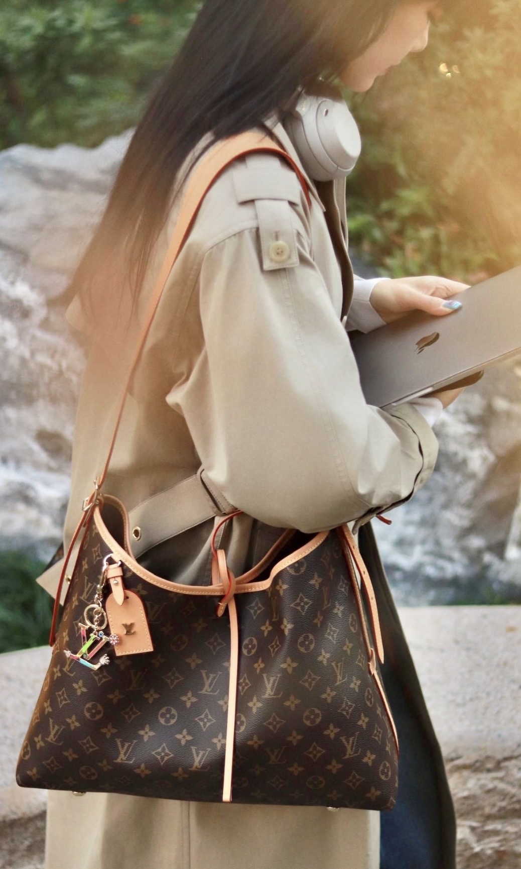 LOUIS VUITTON LV CarryAll PM Monogram 帆布手袋