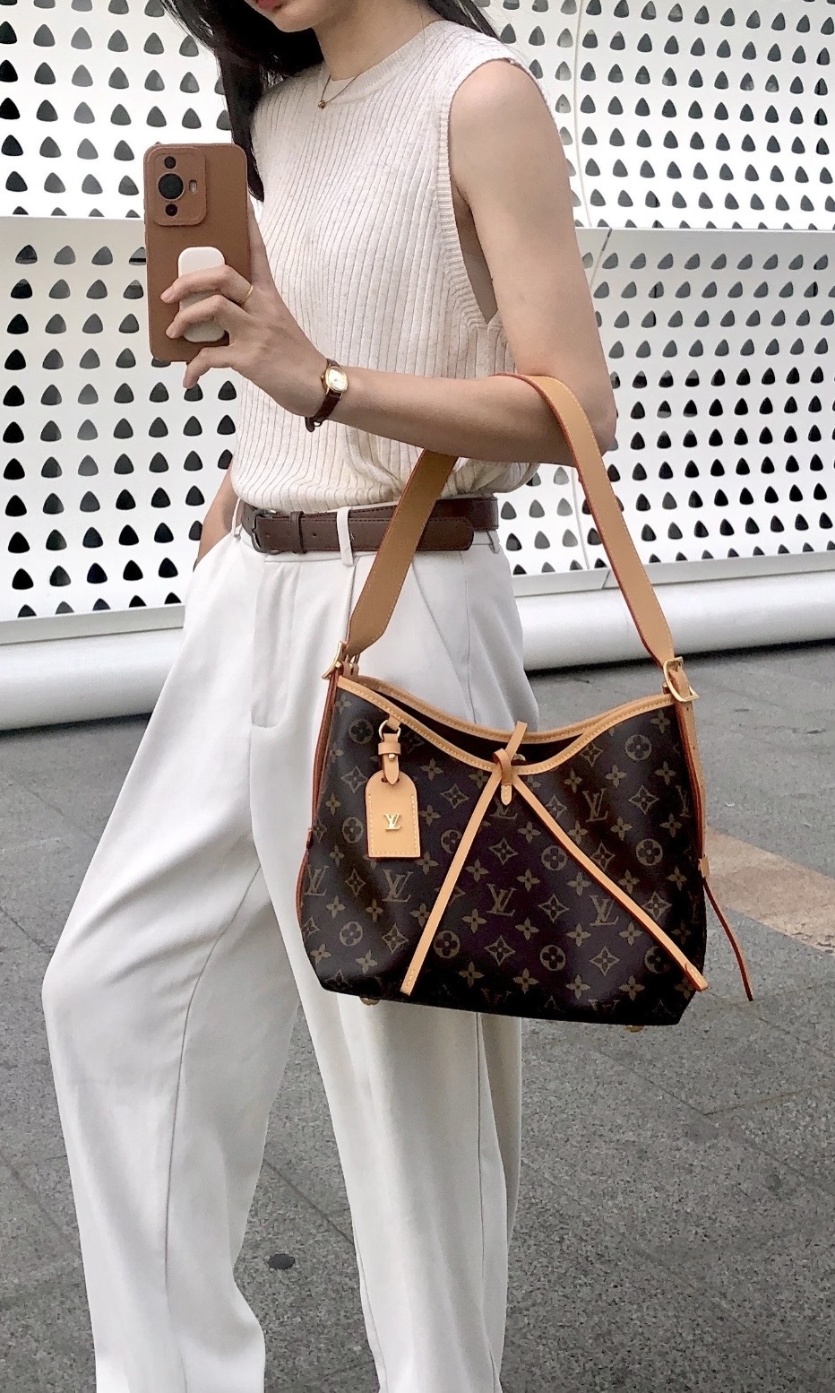 LOUIS VUITTON LV CarryAll PM Monogram 帆布手袋