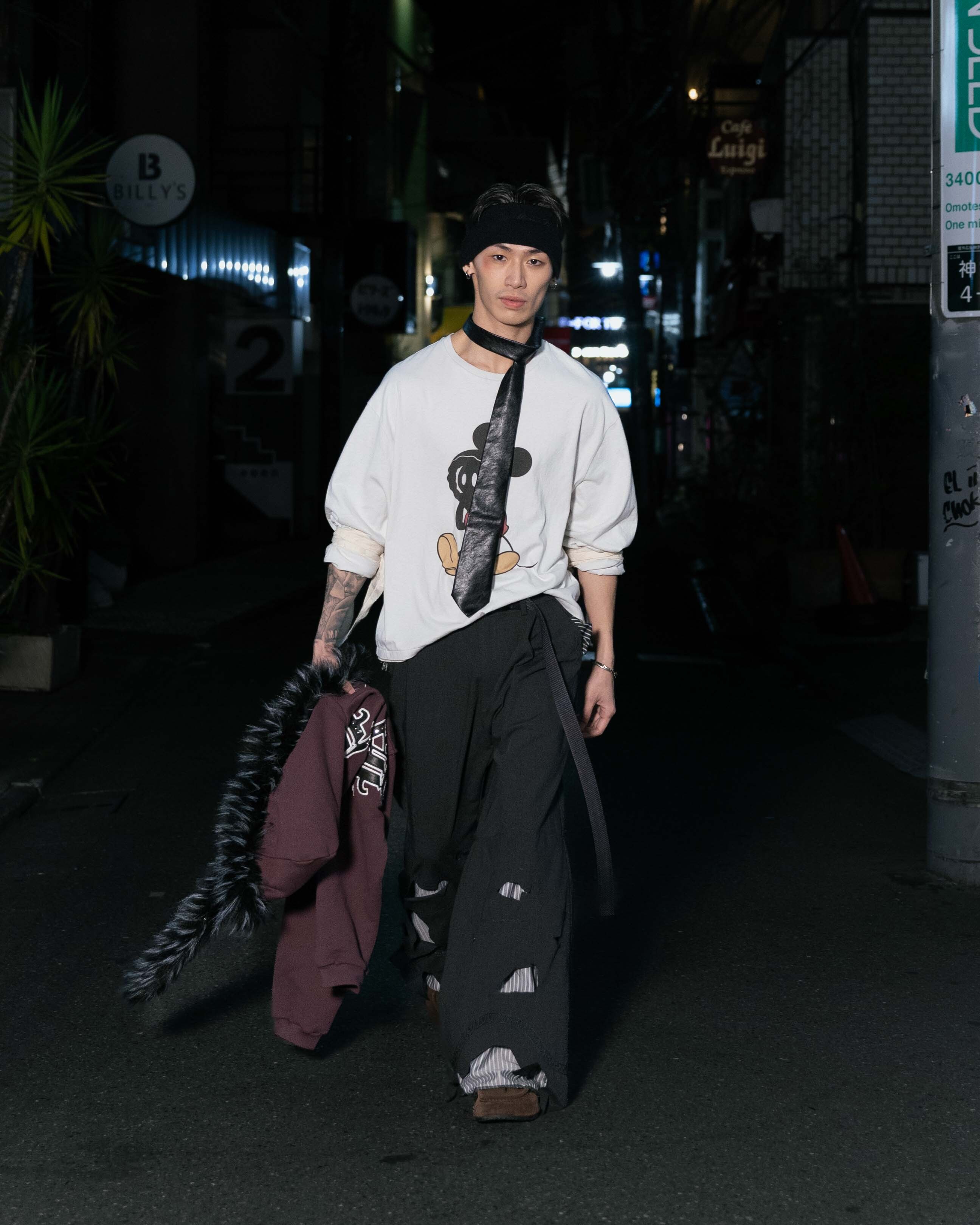 KLONE Mickey BAO LS Tee 水洗 假兩件 薄長袖