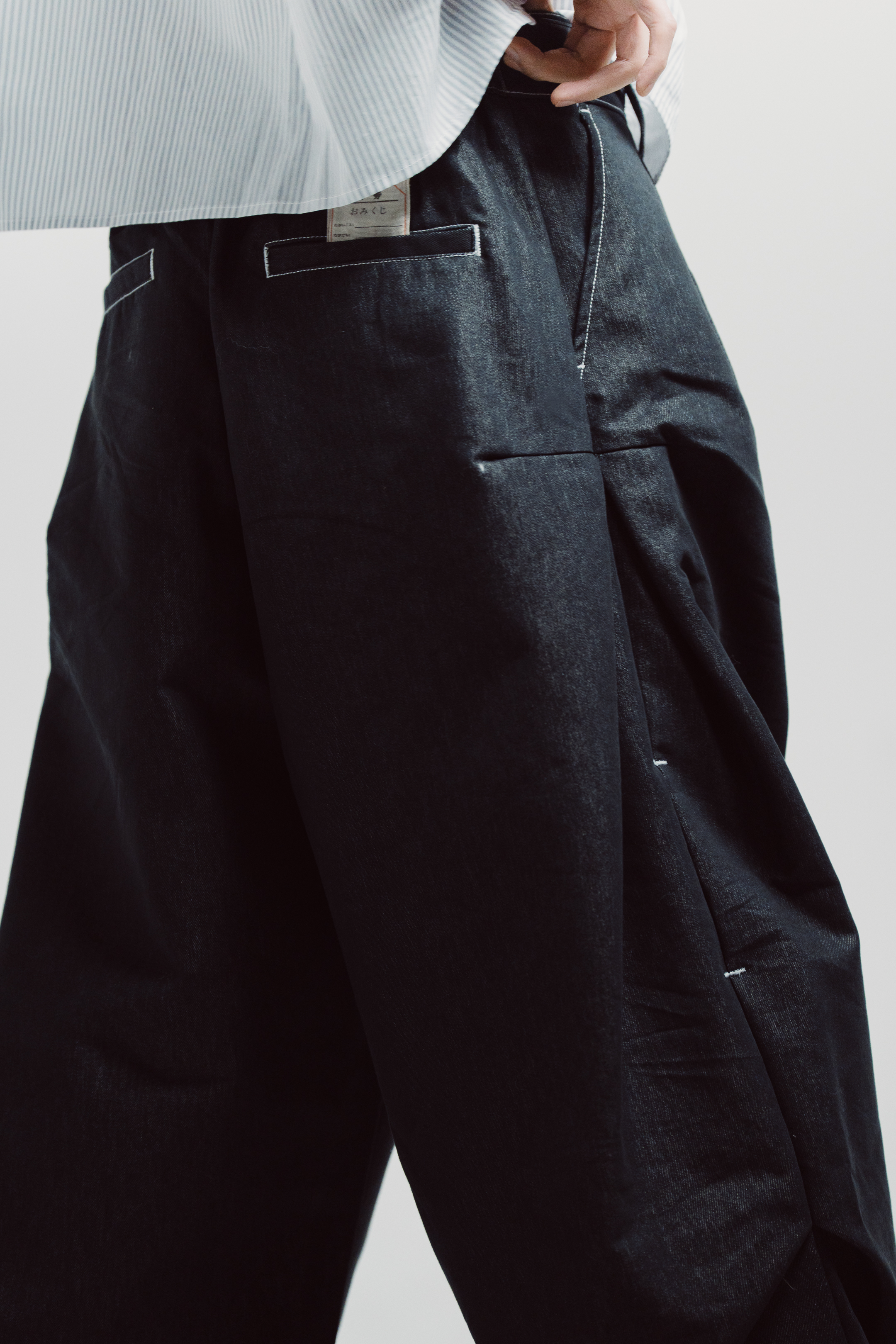Denim Balloon cut Width Pants｜Black｜Hong Kong Original Design