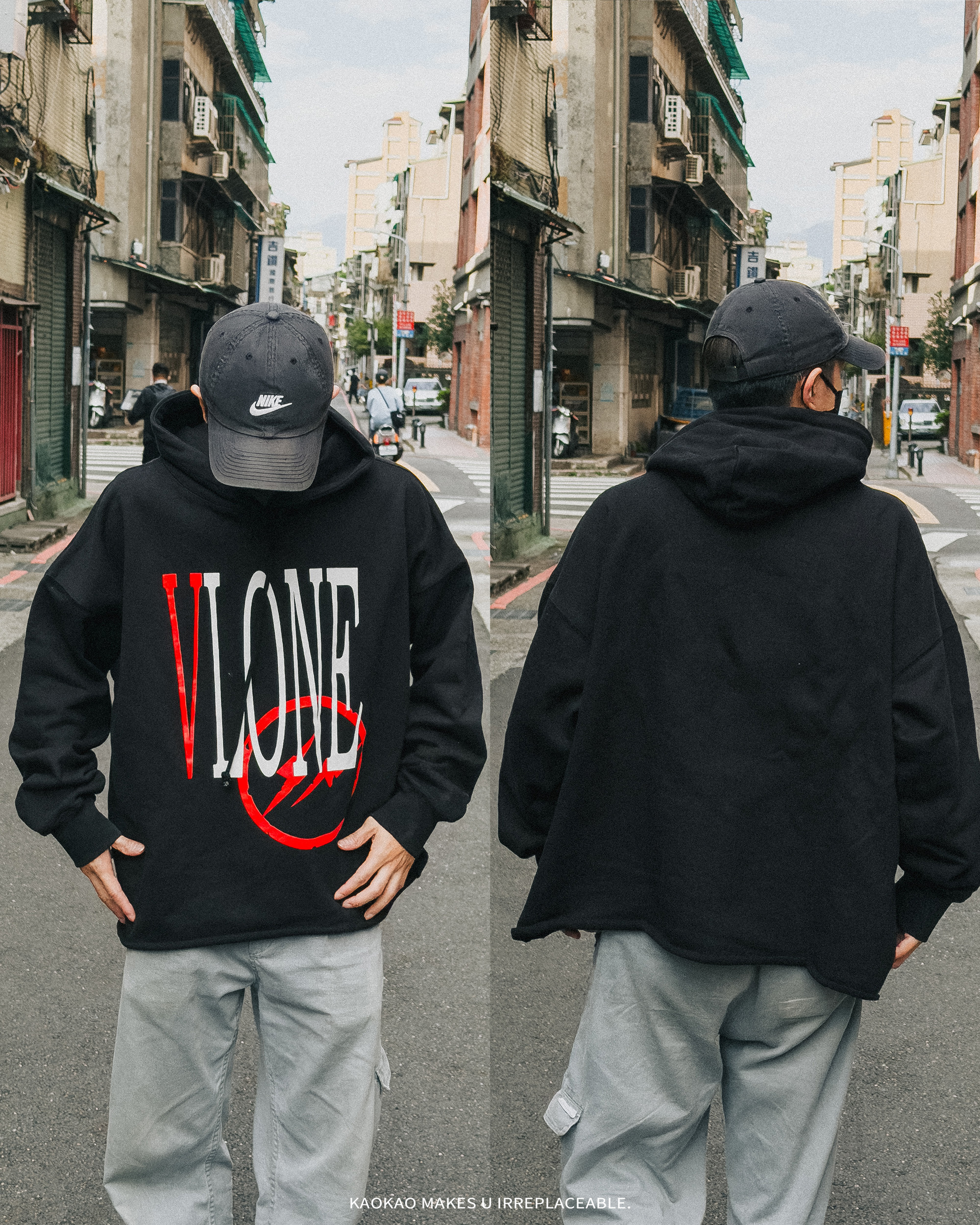 VLONE 閃電紅V 帽T