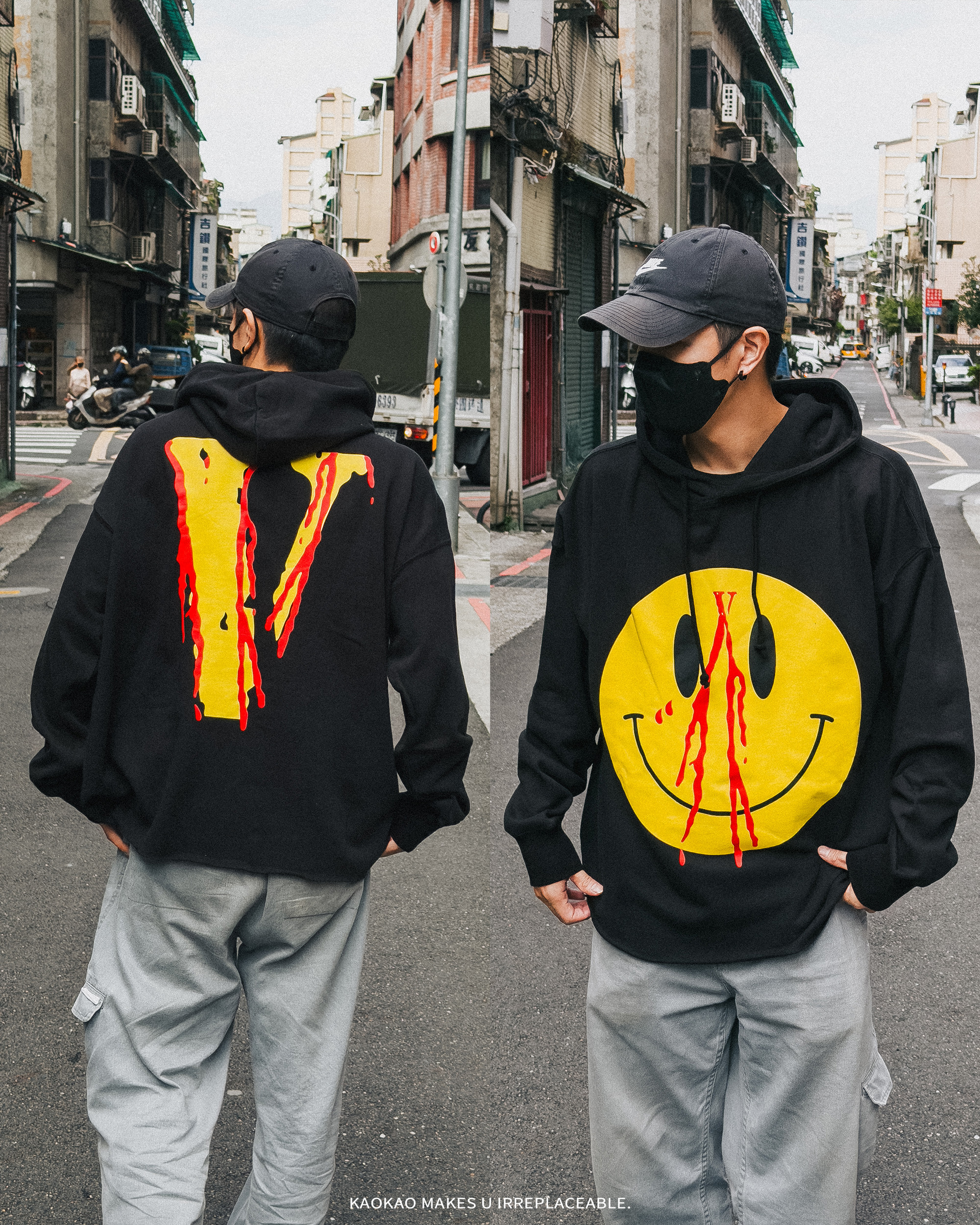 VLONE 笑臉流血 帽T