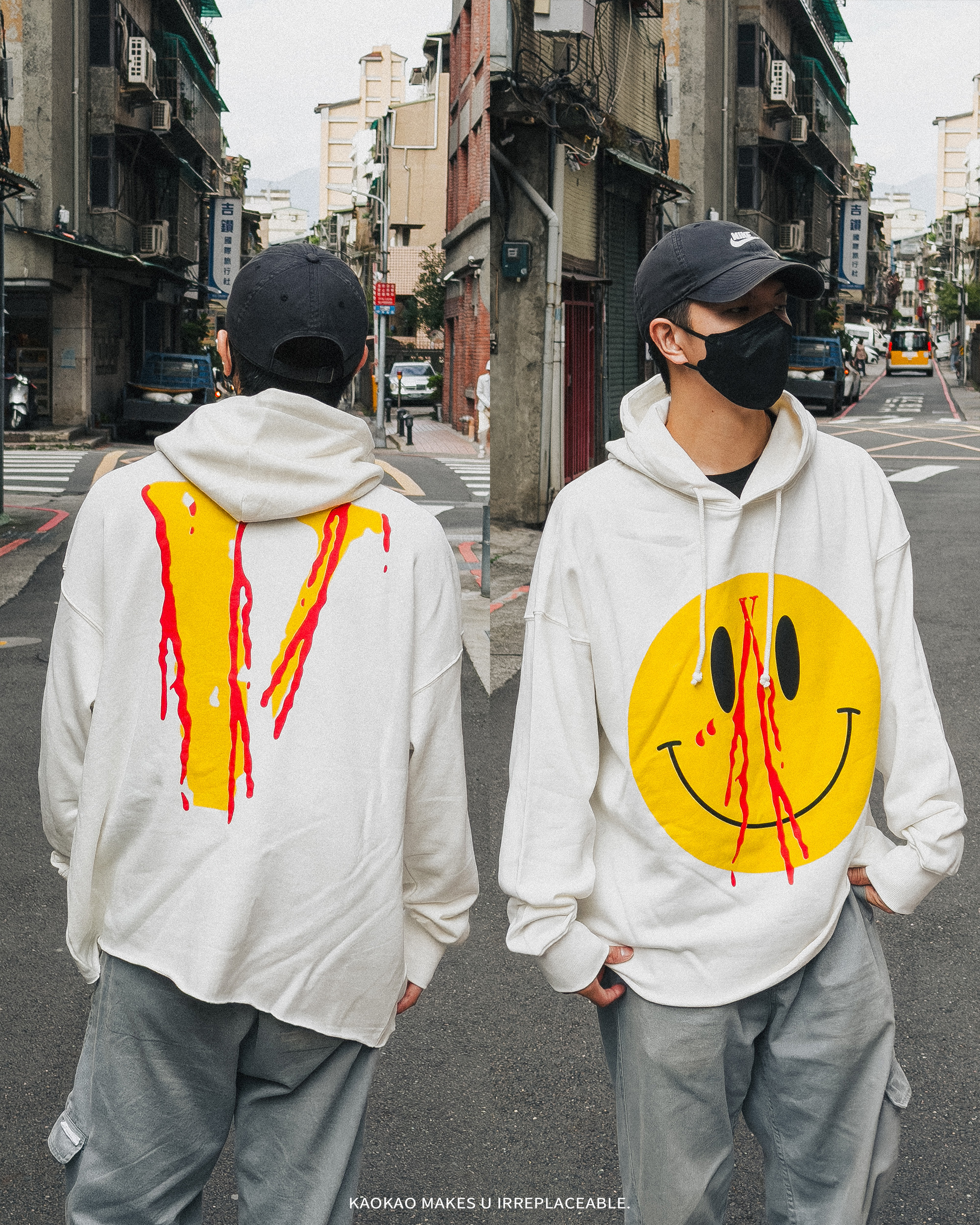 VLONE 笑臉流血 帽T