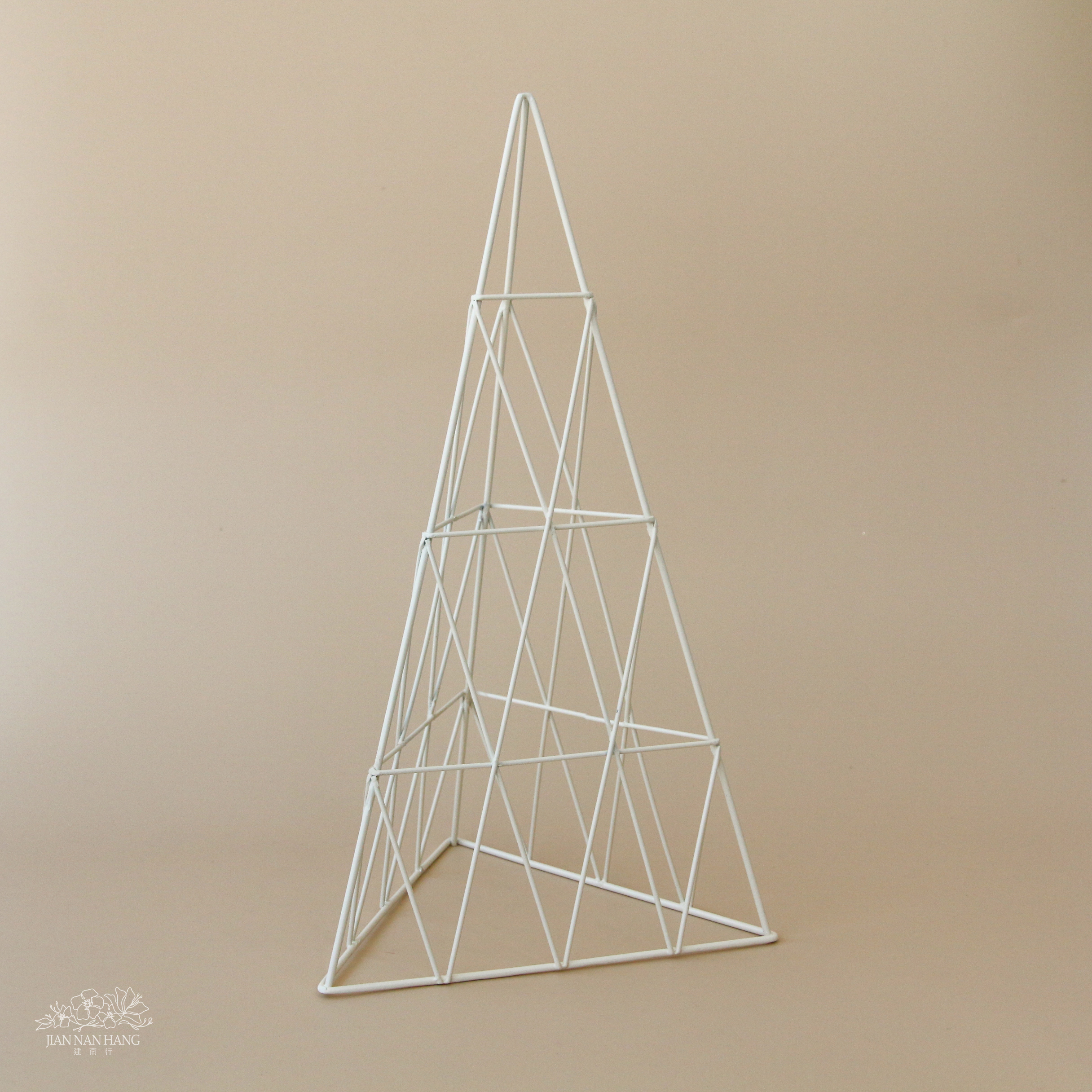 金屬花架 金字塔花架 白色 2尺寸