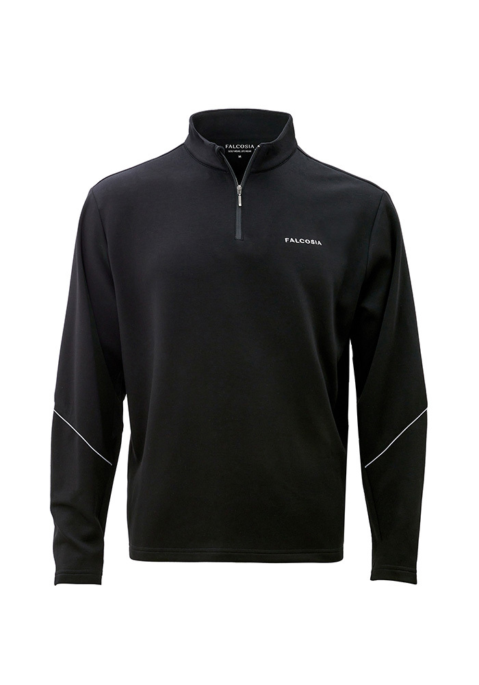 立領保暖機能男衫-烏黑