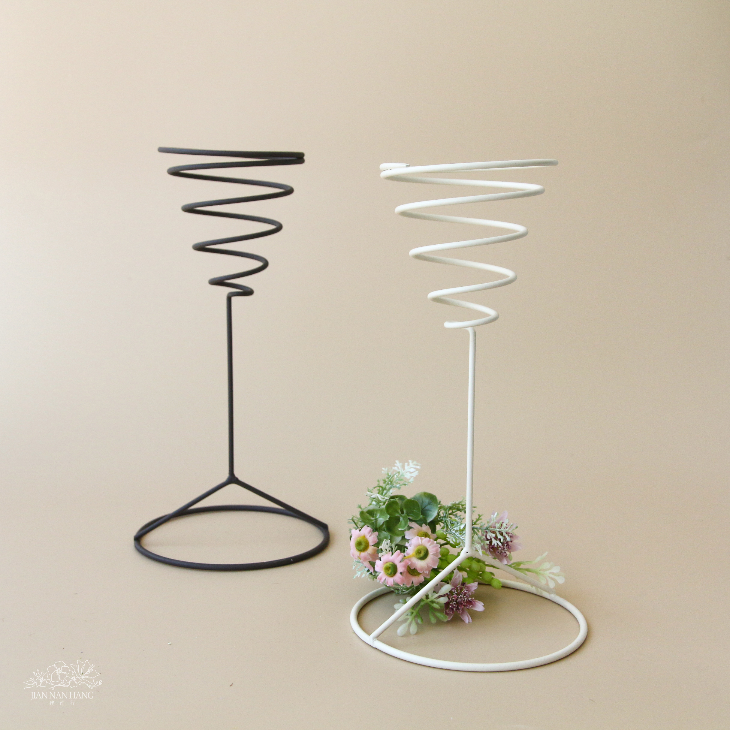 金屬花架 螺旋底座 2色
