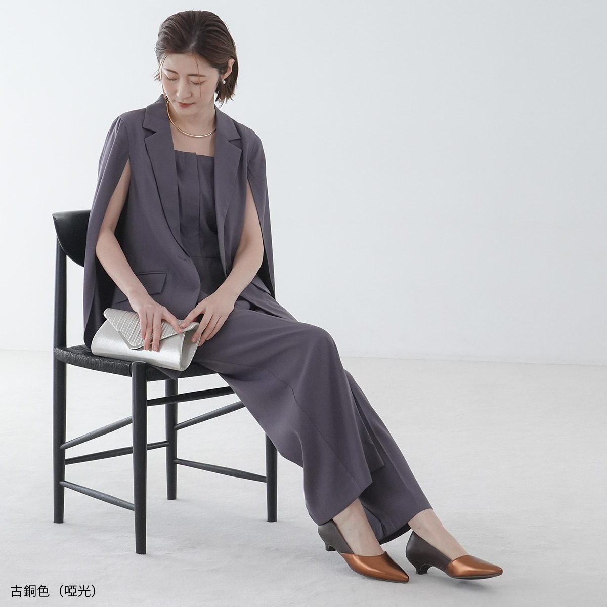 健步如飛異色拼接尖頭低跟鞋 超好走女鞋【CX2403】