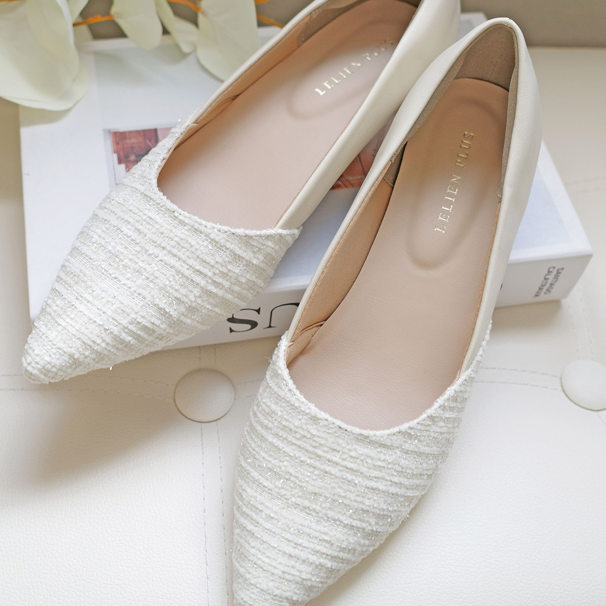 健步如飛異色拼接尖頭低跟鞋 超好走女鞋【CX2403】