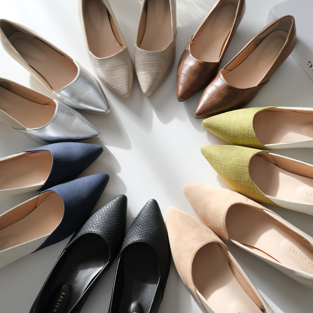 健步如飛異色拼接尖頭低跟鞋 超好走女鞋【CX2403】