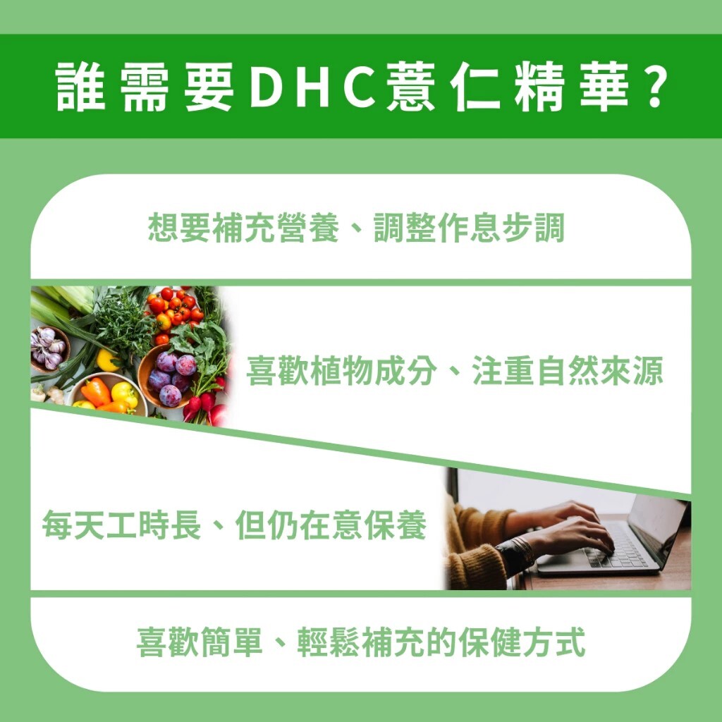 DHC｜薏仁精華 60日份 植物來源 × 輕潤配方