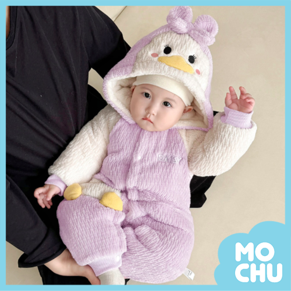 小黛西夾絨加厚連身衣(帽可拆)