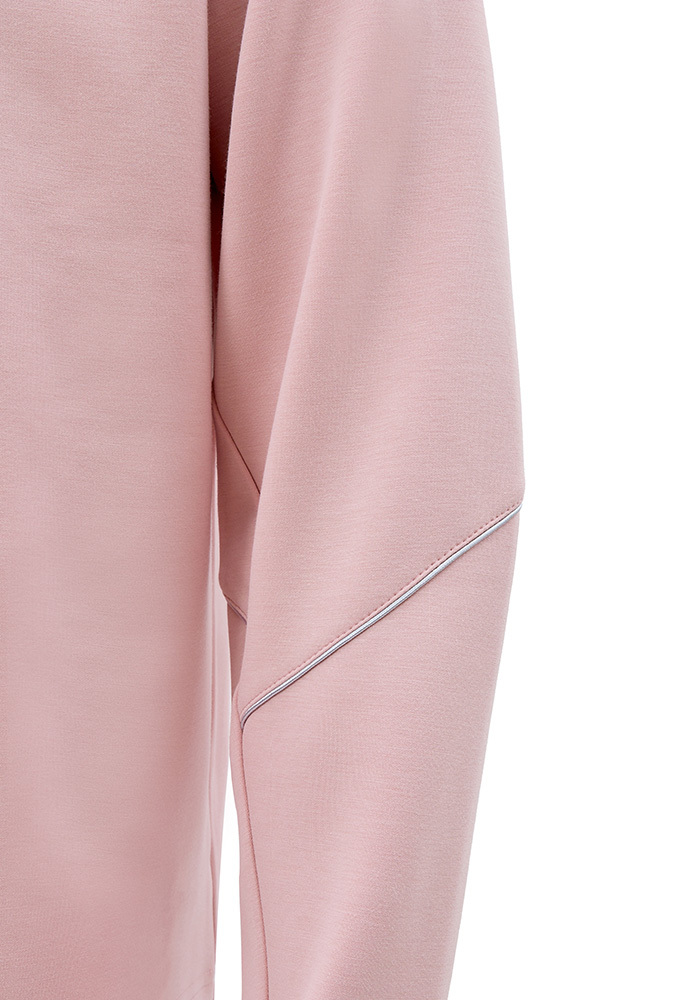 立領保暖機能男衫-煙粉