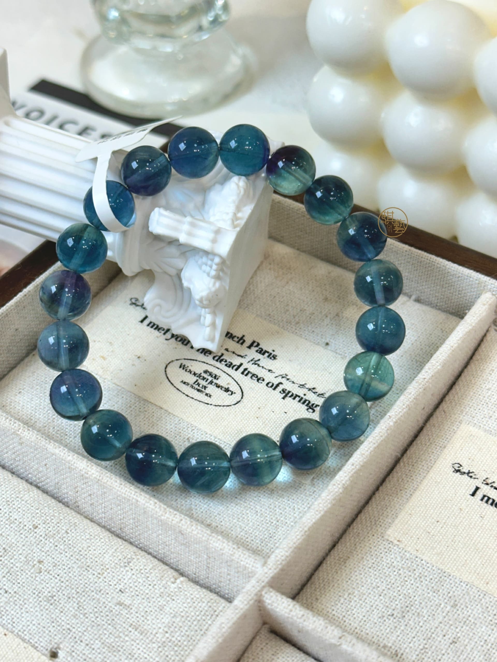 藍螢石 9.6mm｜思緒清晰・平衡情緒・提升專注