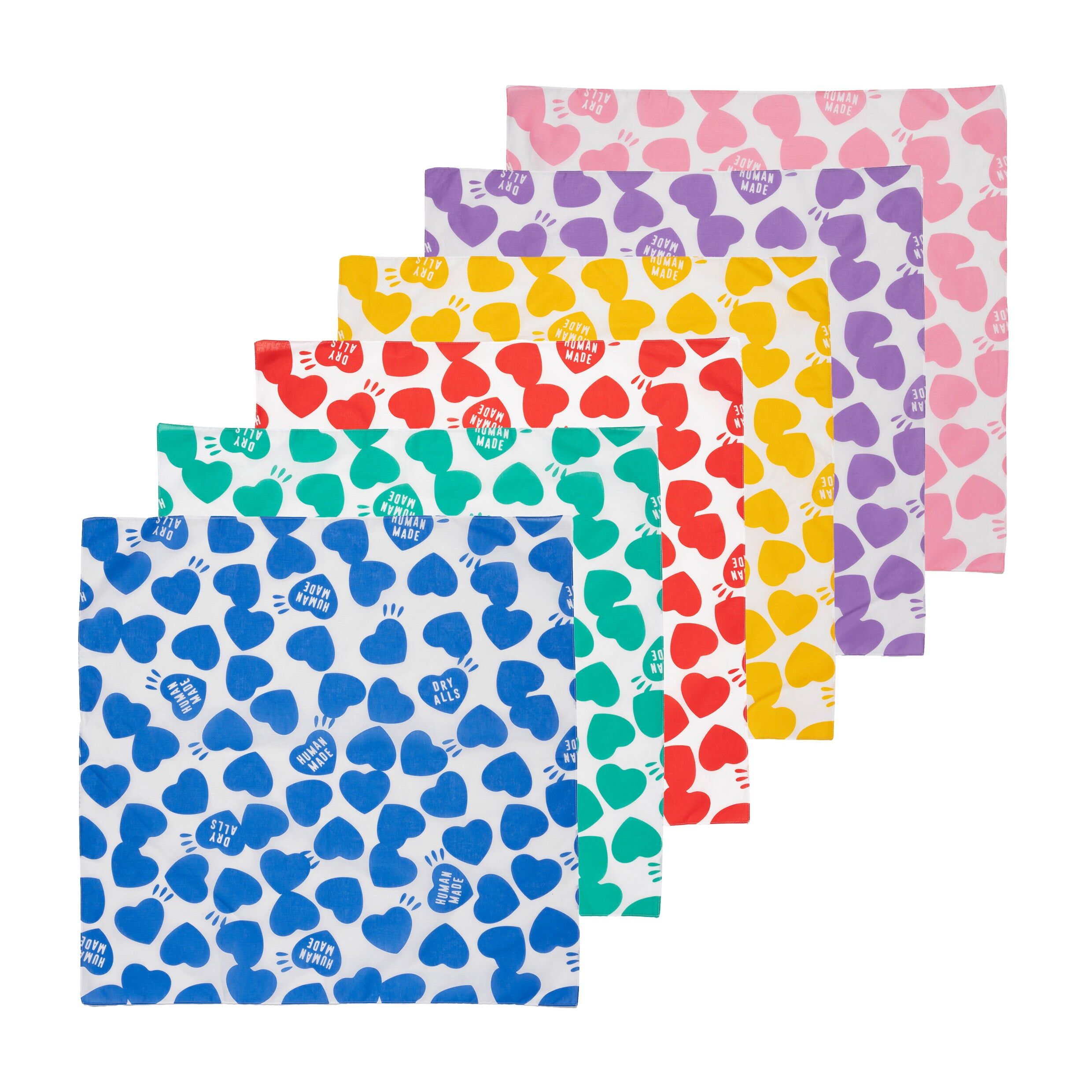 現貨┃日本製 HUMAN MADEHEART BIG BANDANA 滿版 愛心 方巾 頭巾 領巾