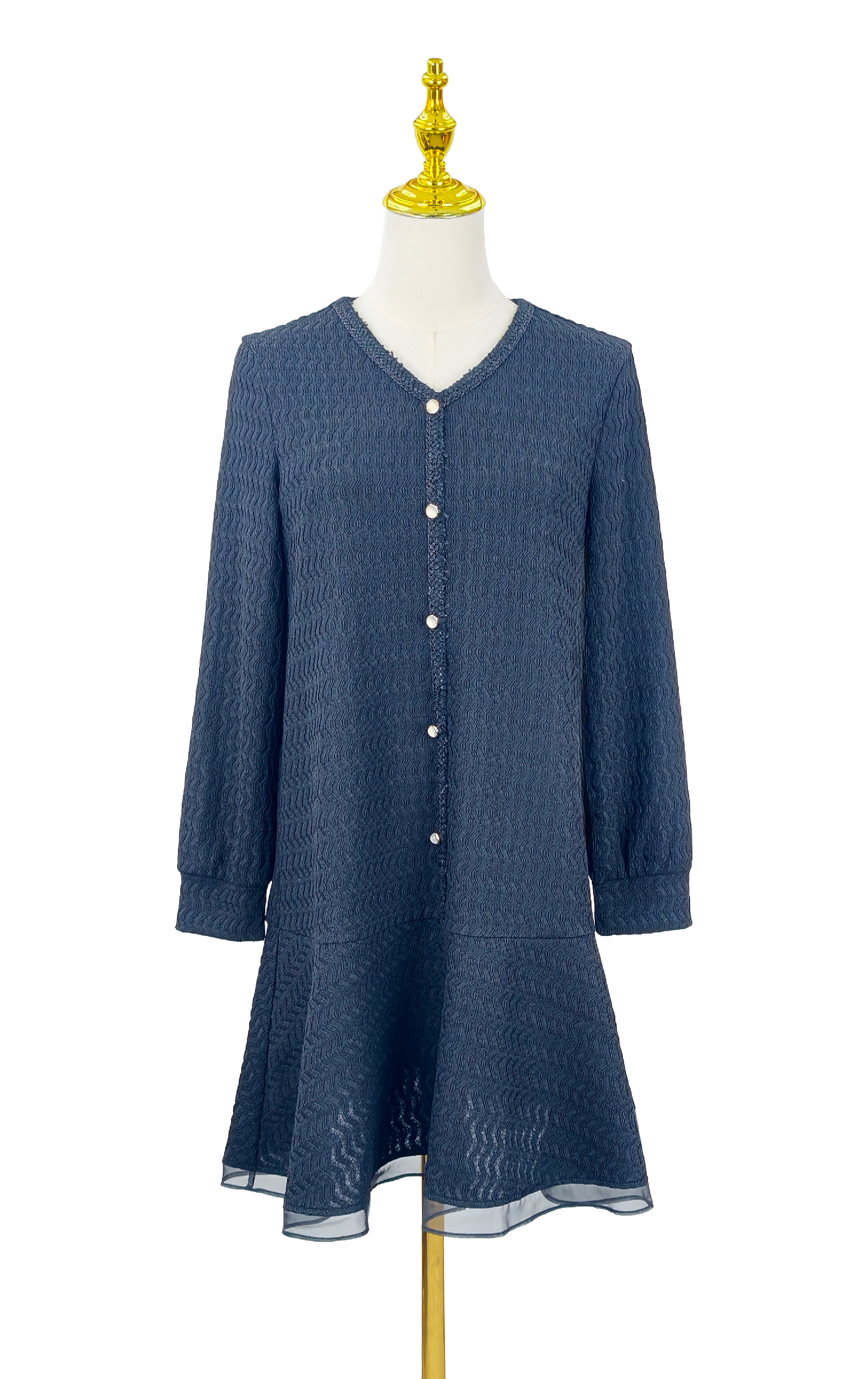 V領針織A字裙 OP0585