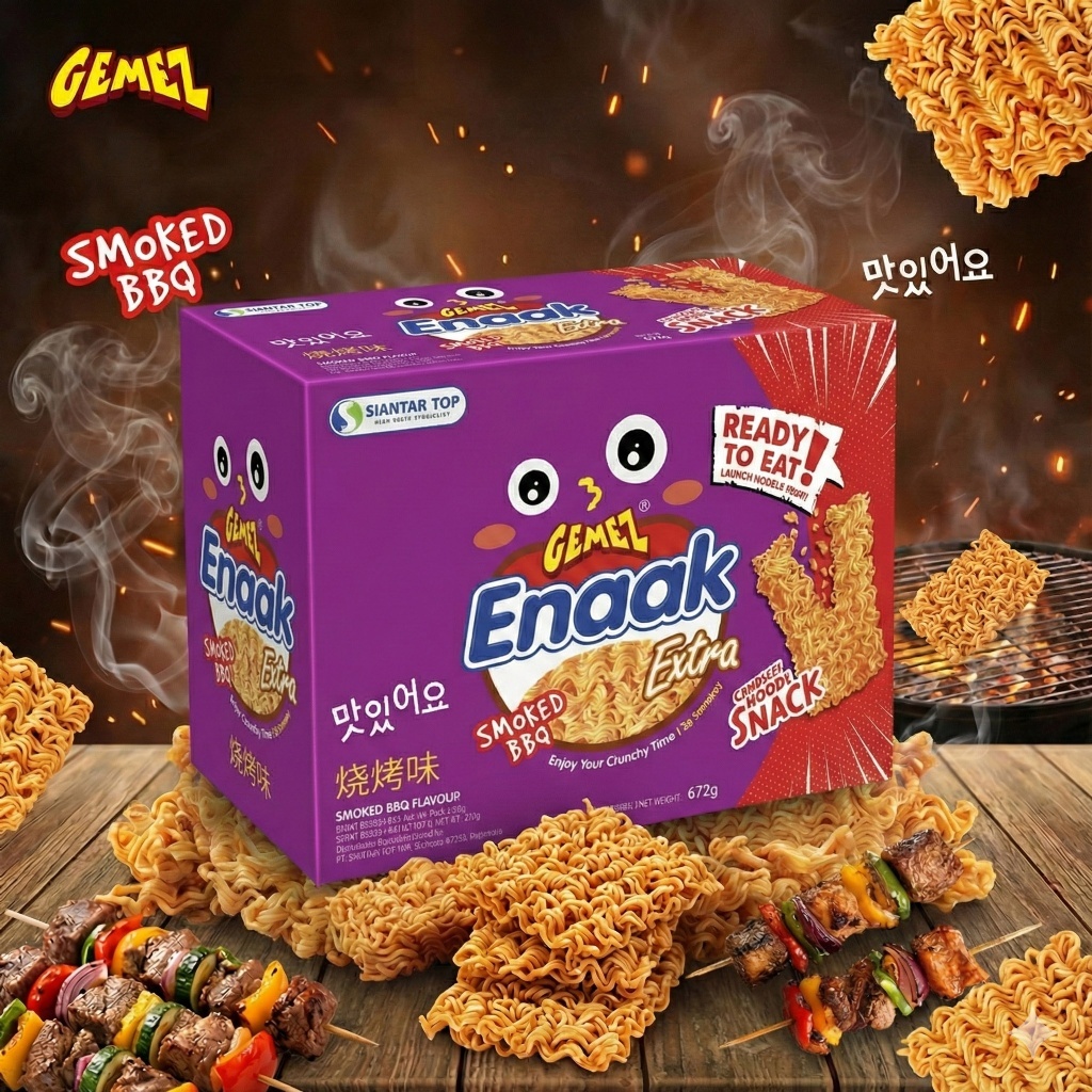 韓國 ENAAK 大雞麵 燒烤BBQ風味 28g X 24包入 盒裝