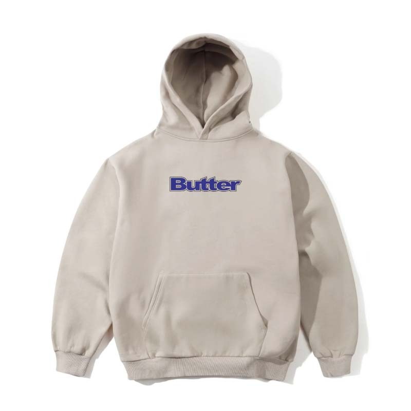 Butter Good Outline Logo Pullover Hood 帽T 卡其色 長袖 BG252A30512 [台灣現貨]