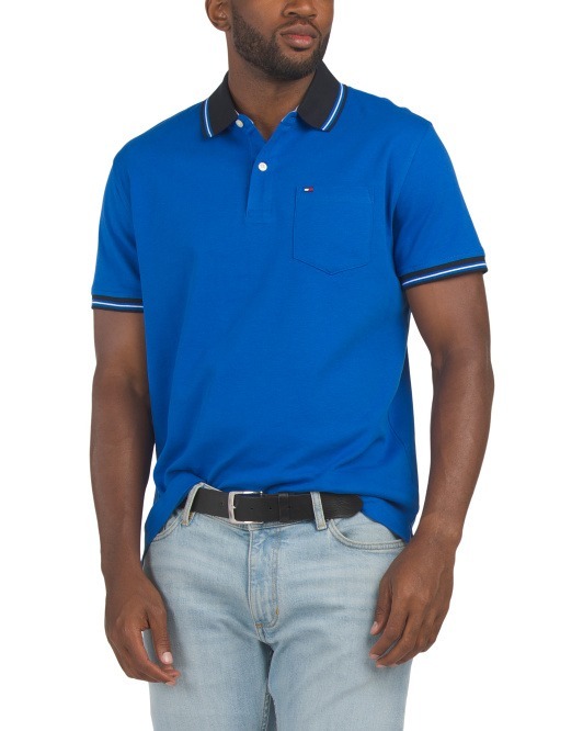 【直播】TOMMY HILFIGER LL121130 男裝POLO短袖上衣(藍色)