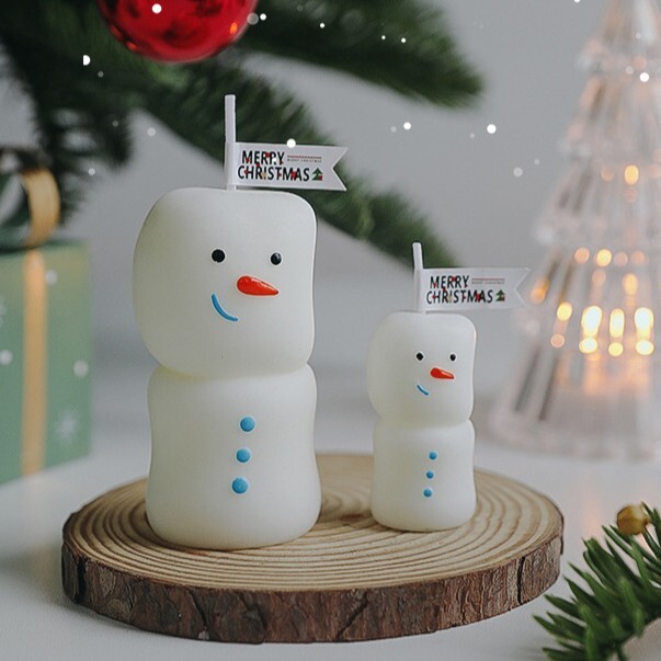 《6448》聖誕棉花糖雪人香氛蠟燭組