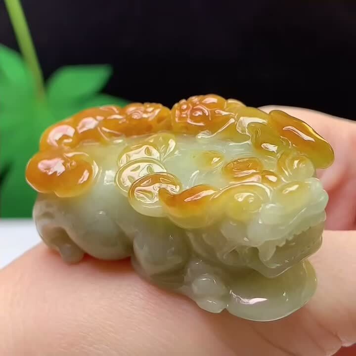 127337 翡翠飄黃貔貅